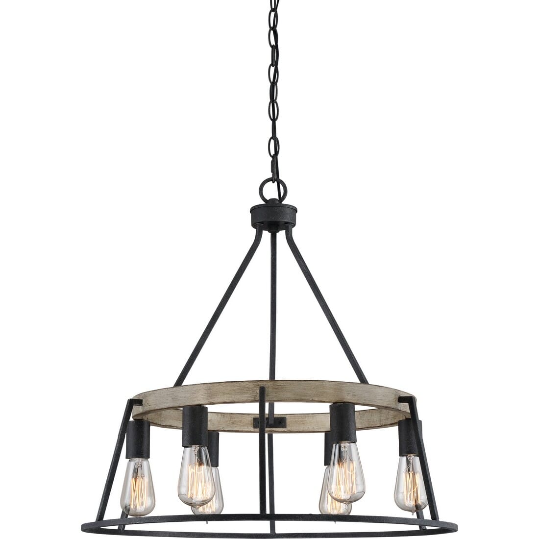 Quoizel Brockton 6-Light 24" Transitional Chandelier in Grey Ash