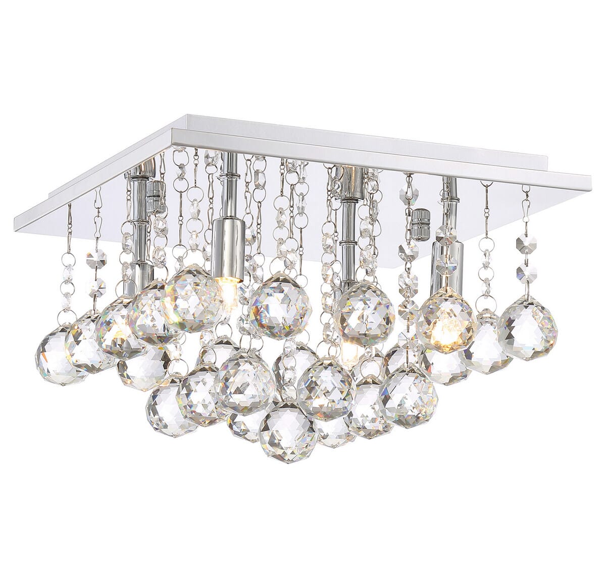 Quoizel Bordeaux 4-Light 12" Ceiling Light in Polished Chrome