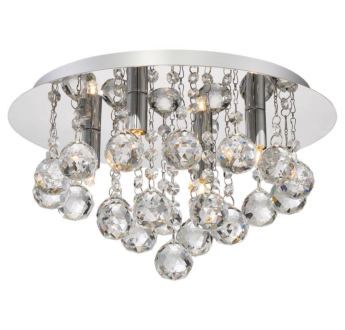 Quoizel Bordeaux 4-Light 14" Ceiling Light in Polished Chrome