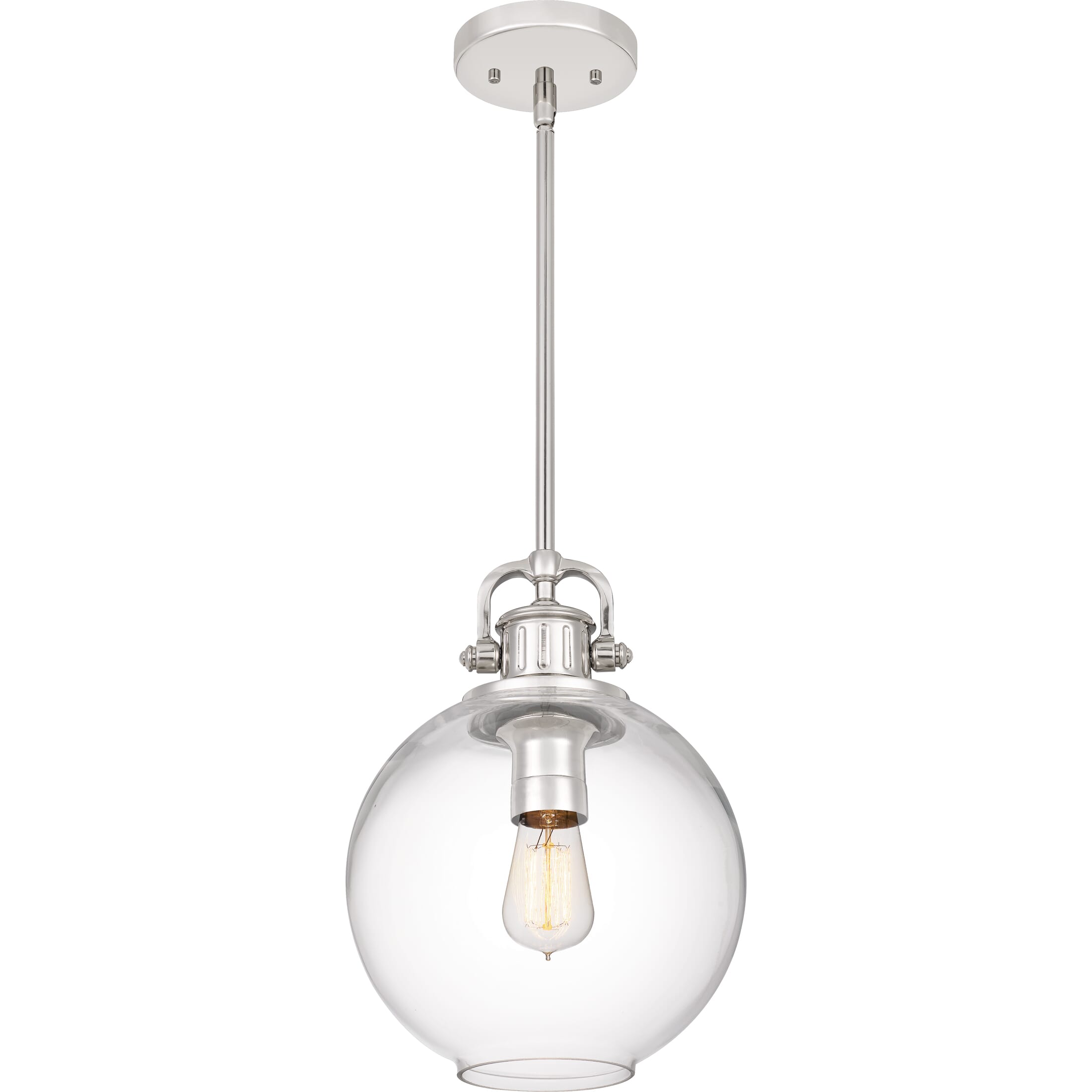 Quoizel Britton 10" Pendant Light in Polished Nickel