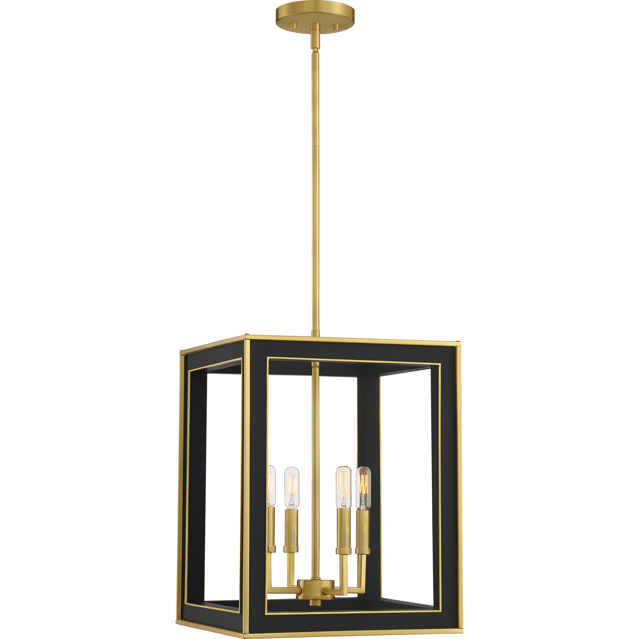 Quoizel Burwell 4-Light 14" Pendant Light in Matte Black