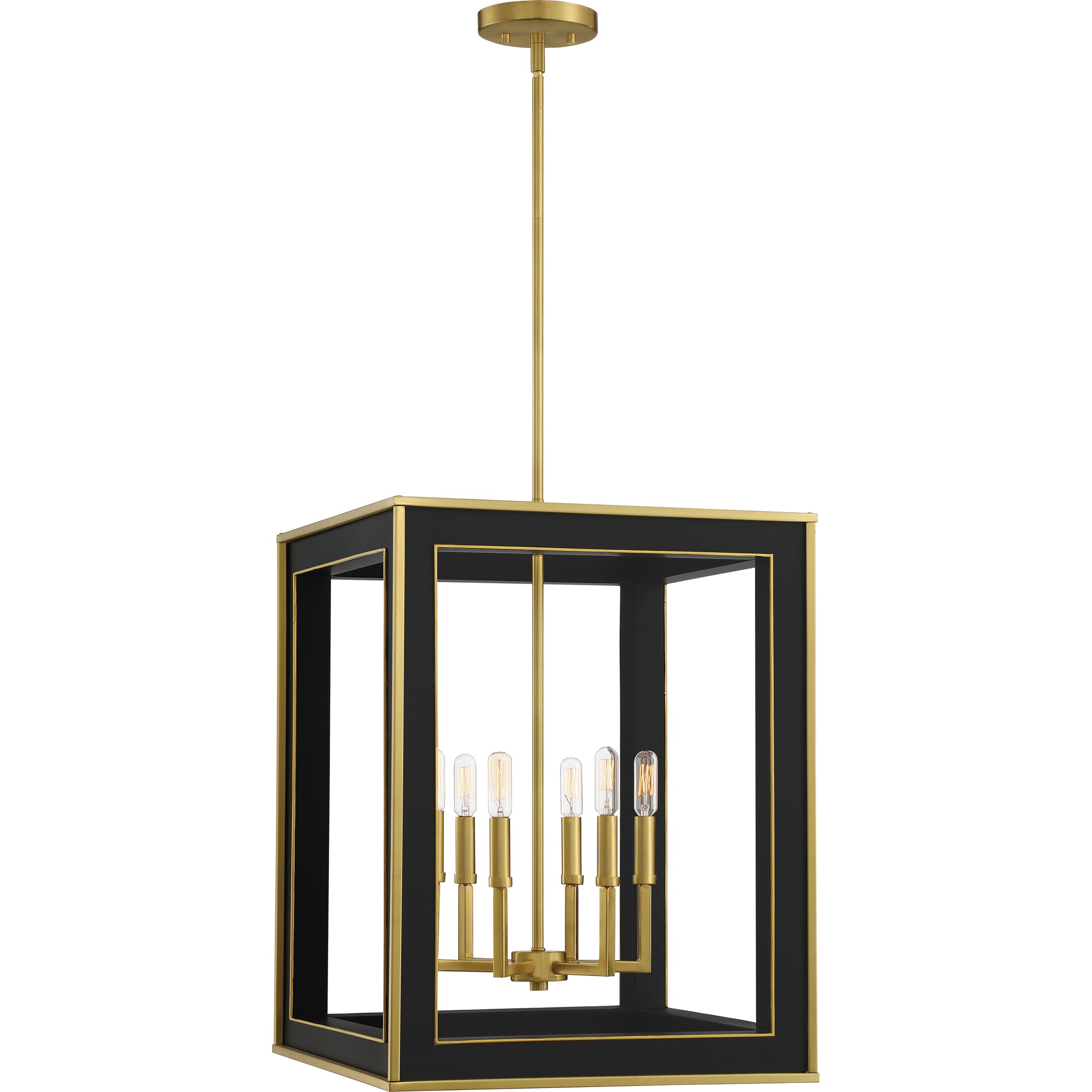 Quoizel Burwell 6-Light 18" Pendant Light in Matte Black