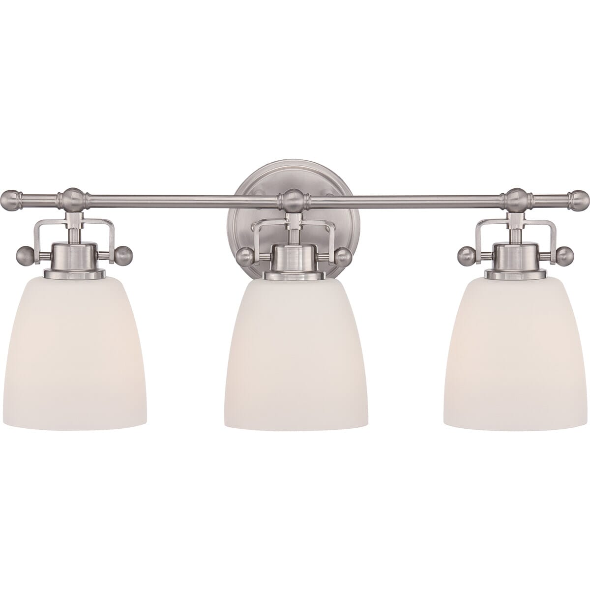 Quoizel Bower 3-Light 10" Bathroom Vanity Light in Brushed Nickel