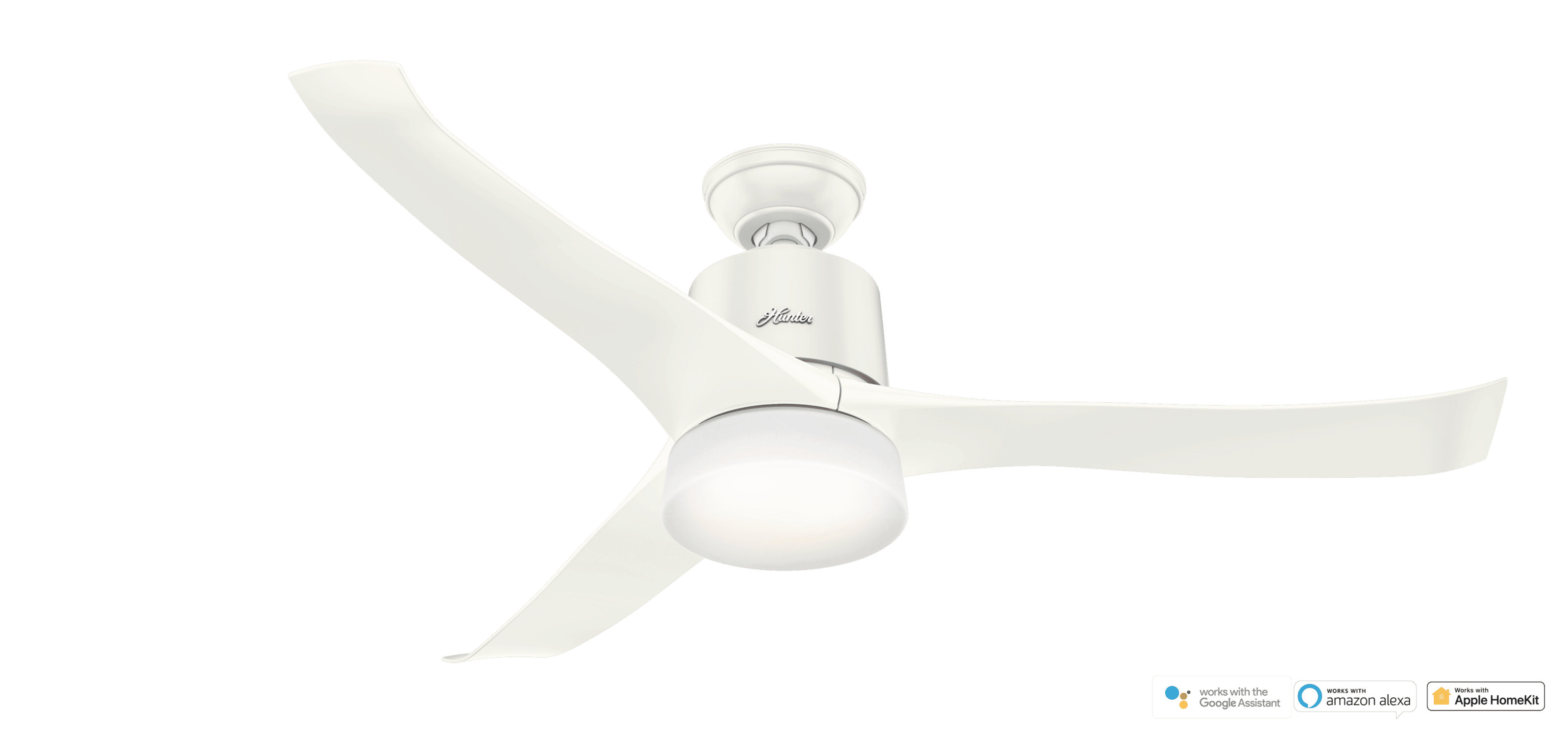 Hunter Symphony 2-Light 54" Indoor Ceiling Fan in Fresh White