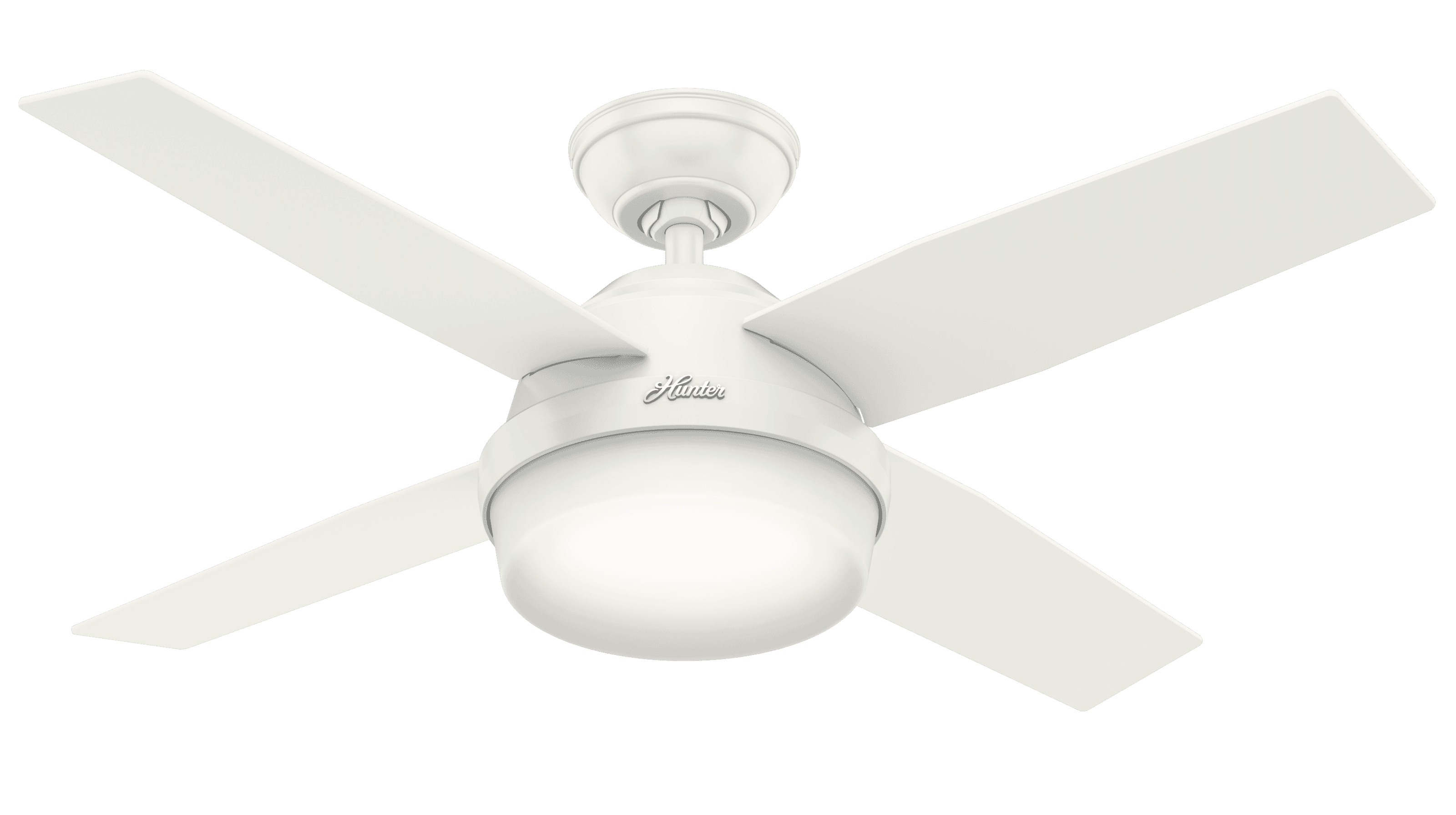 Hunter Dempsey 2-Light 44" LED Indoor Ceiling Fan in Fresh White