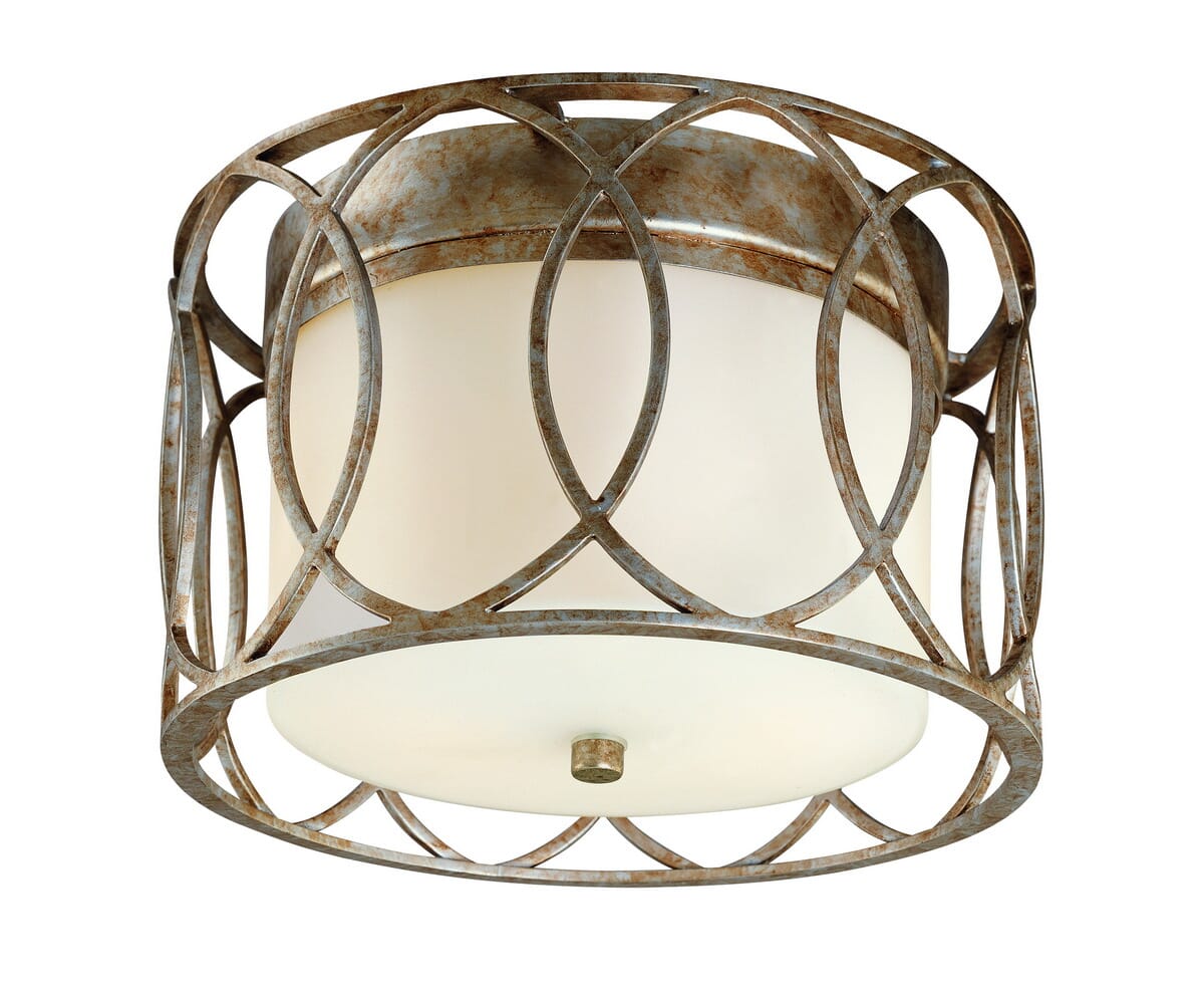 Troy Sausalito 2-Light Ceiling Light in Silver Gold