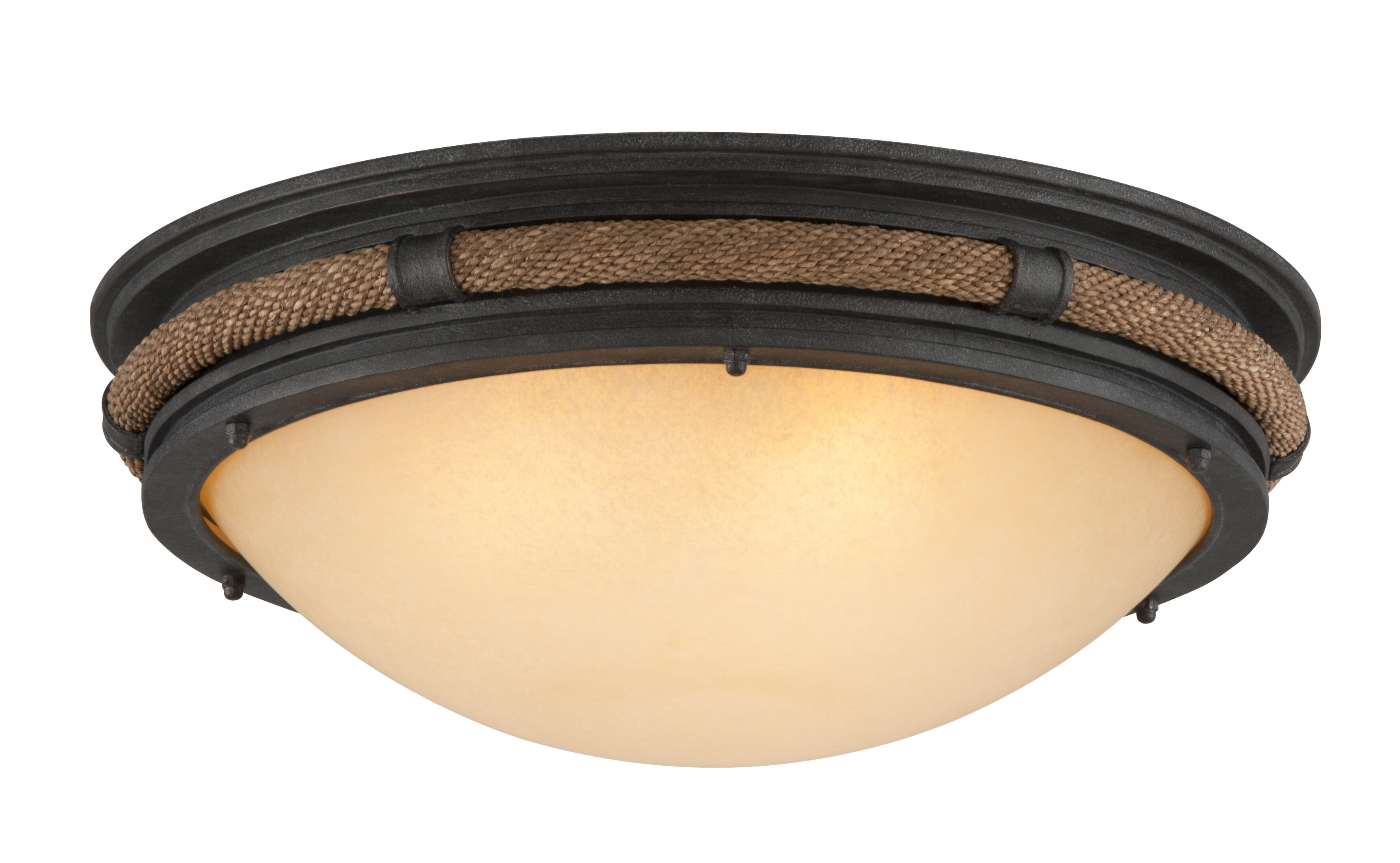 Troy Pike Place 3-Light Ceiling Light in Shipyard Bronze