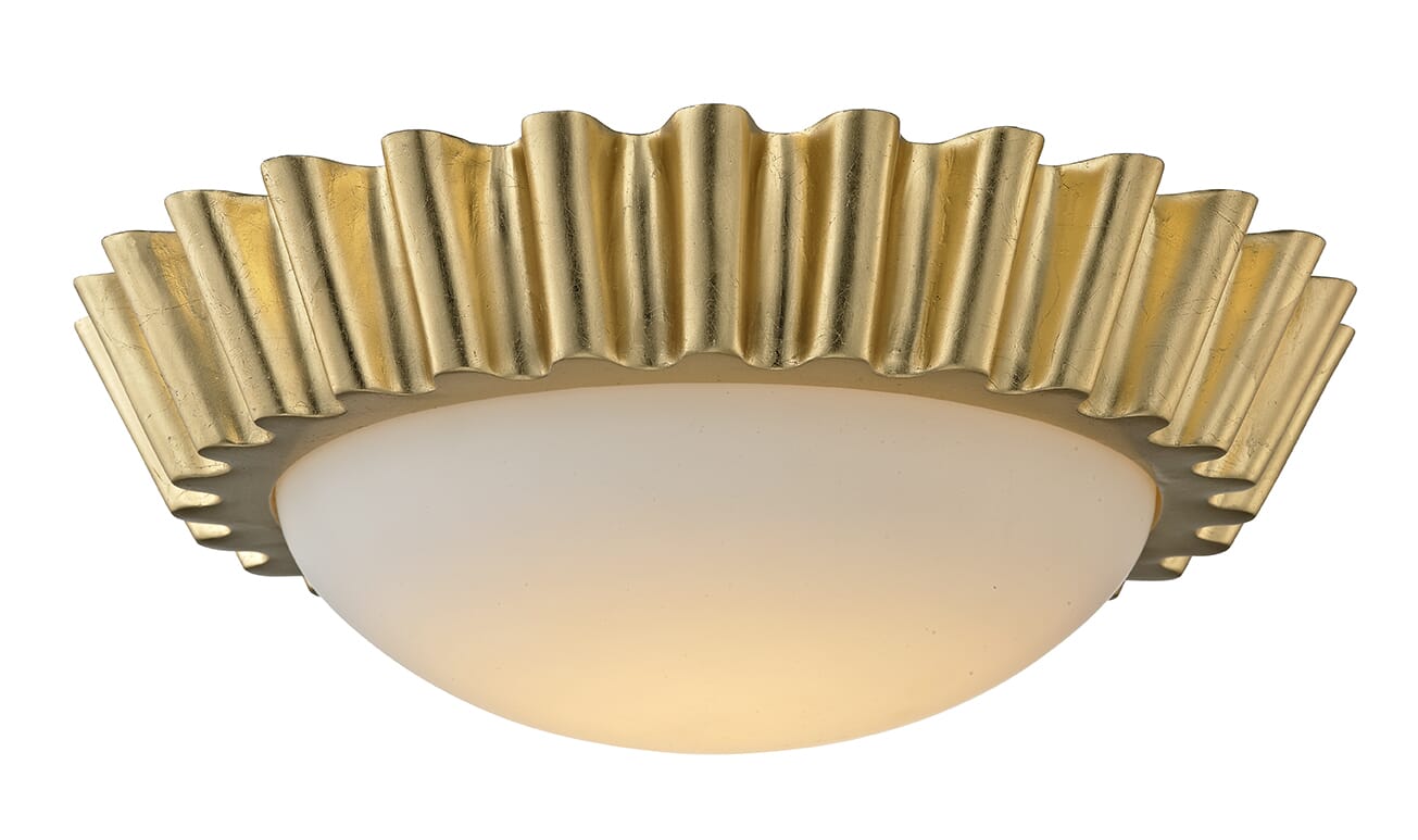 Troy Reese Ceiling Light in Gold Leaf