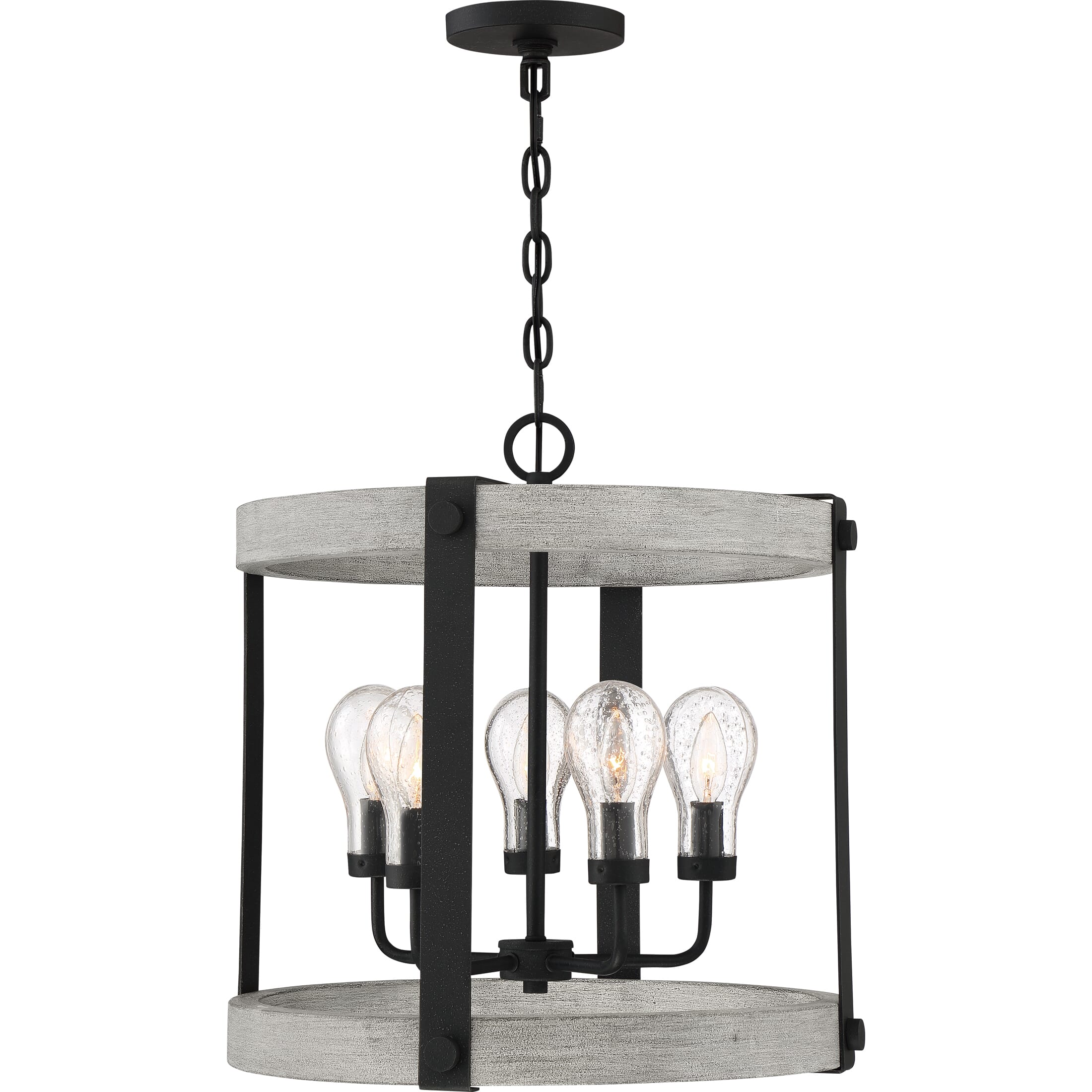 Quoizel Carlisle 5-Light 21" Pendant Light in Grey Ash