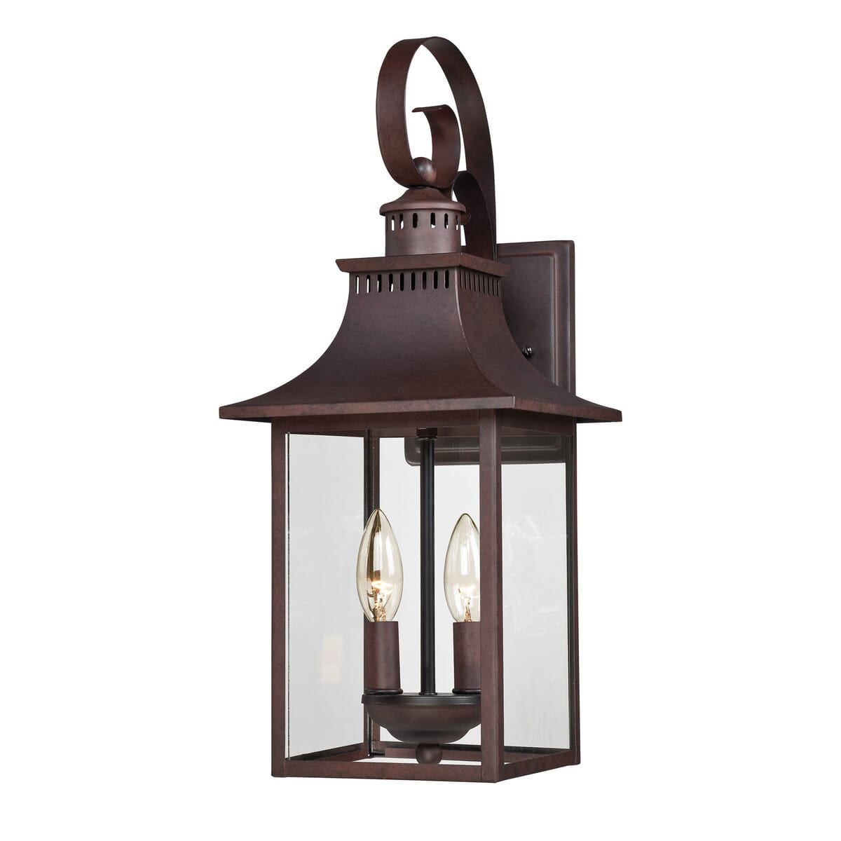 Quoizel Chancellor 2-Light 8" Outdoor Wall Lantern in Copper Bronze