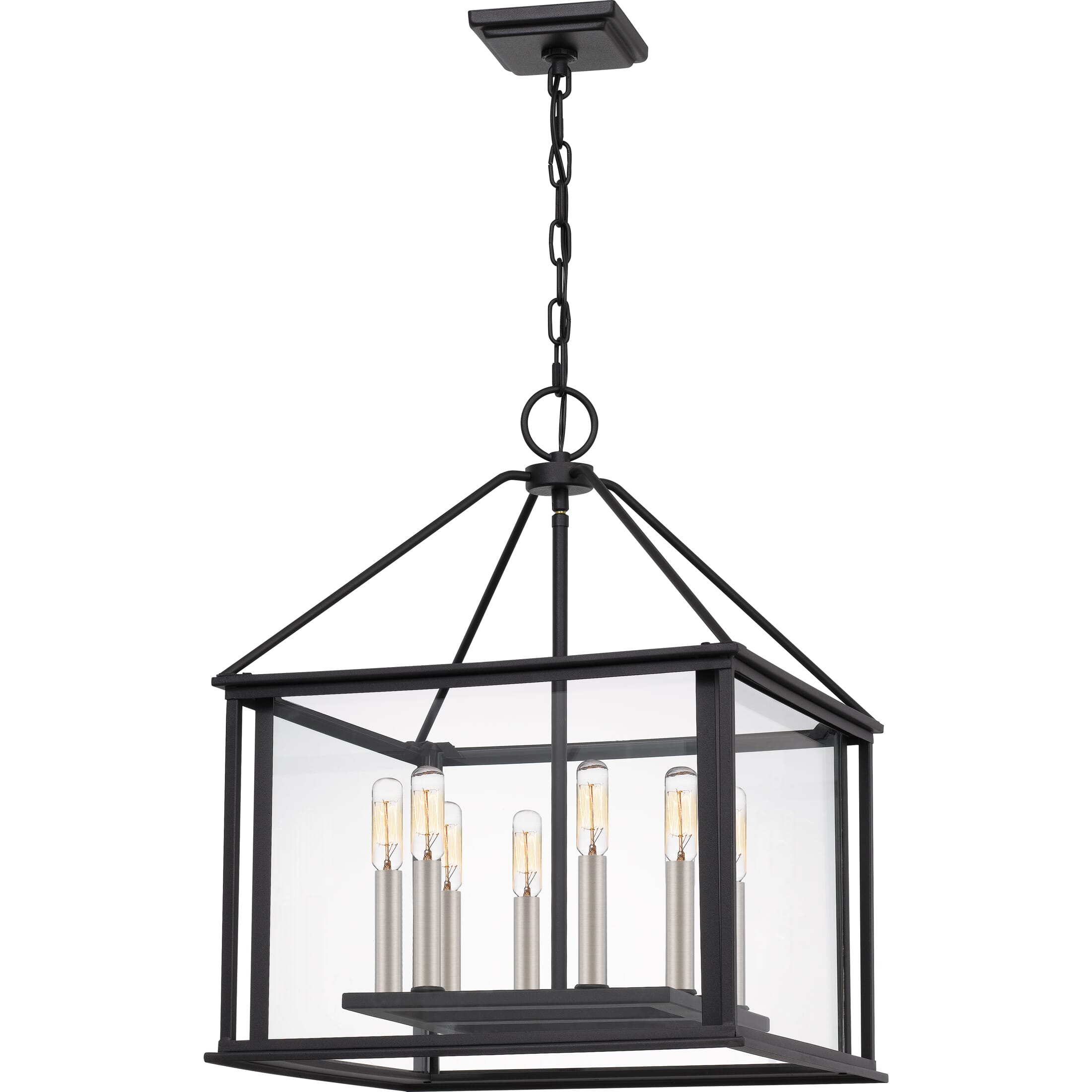 Quoizel Citadel 8-Light 17" Pendant Light in Earth Black