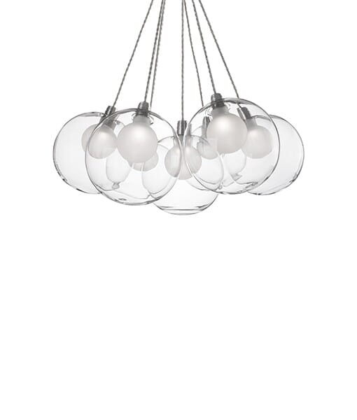 Kuzco Bolla LED Clustered Glass Chandelier in Chrome