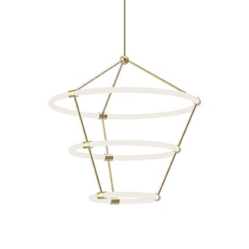 Kuzco Santino LED Contemporary Chandelier tural Brass