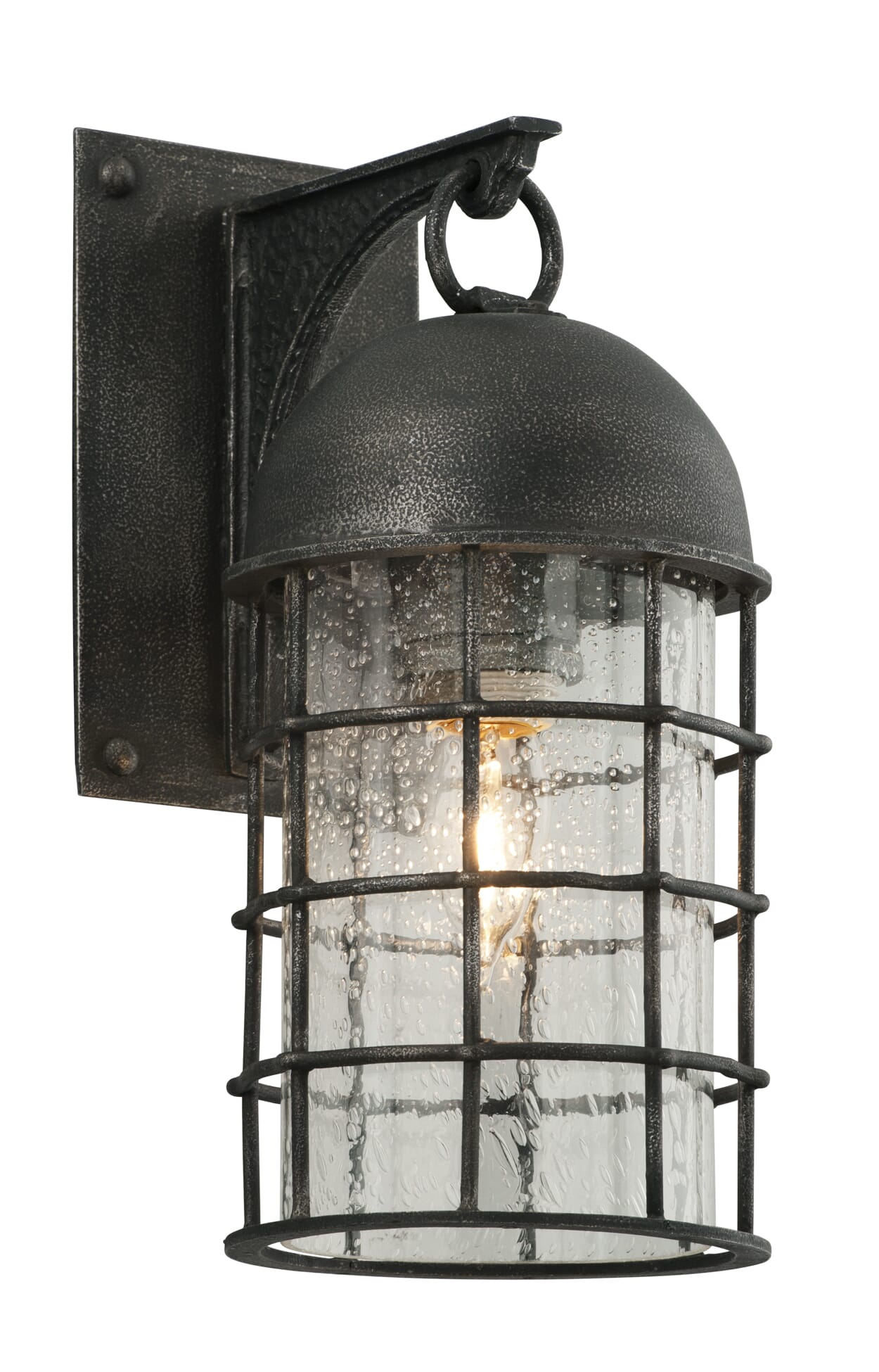 Troy Charlemagne 13" Outdoor Wall Light in Aged Pewter