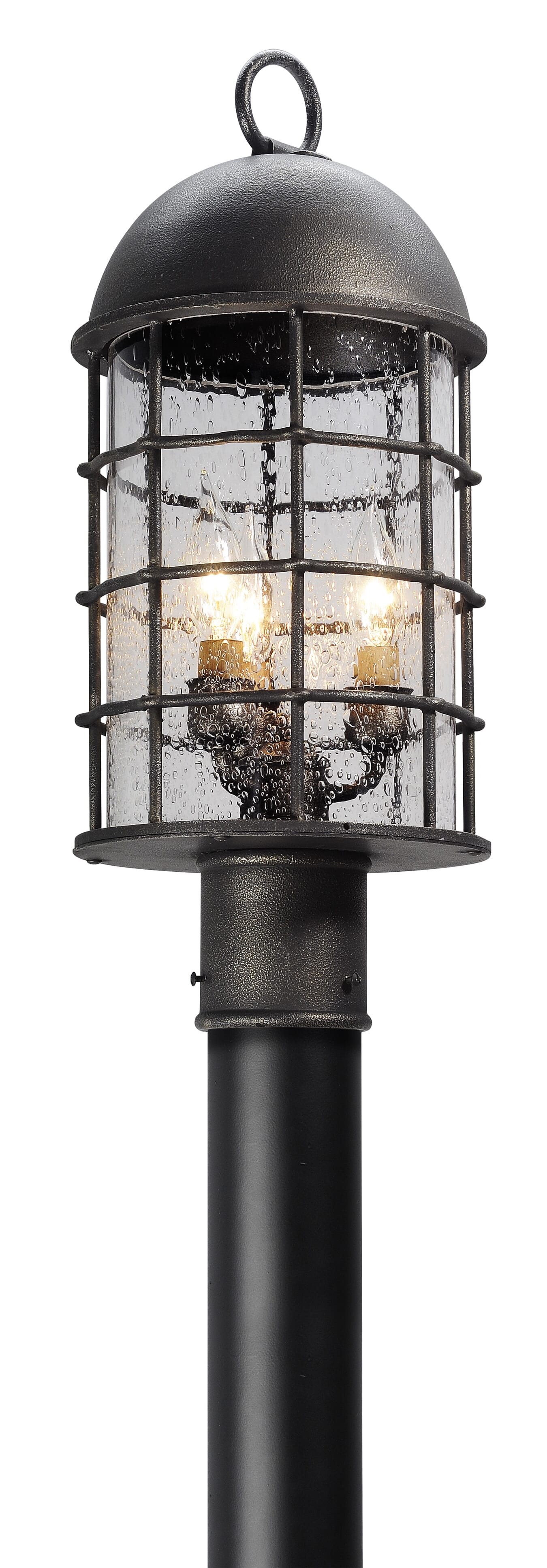 Troy Charlemagne 3-Light 21" Outdoor Post Light in Aged Pewter