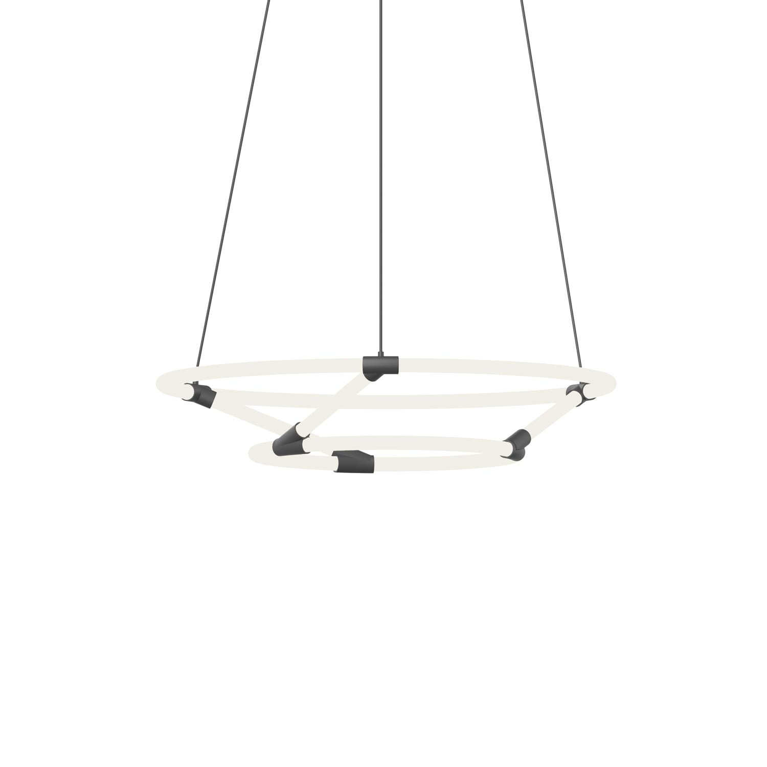 Kuzco Chicago Loop LED Contemporary Chandelier in Black