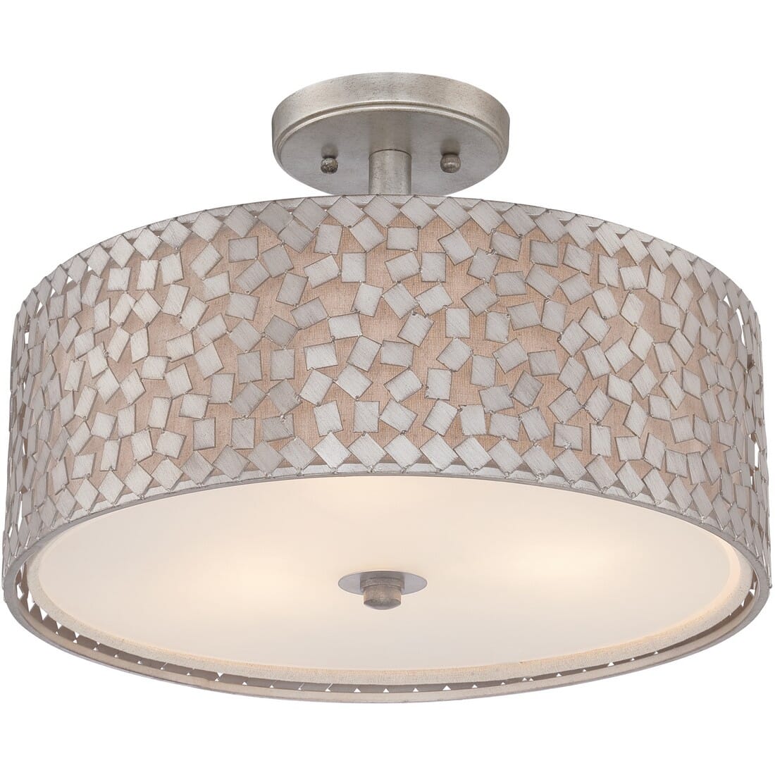 Quoizel Confetti 3-Light 17" Ceiling Light in Old Silver