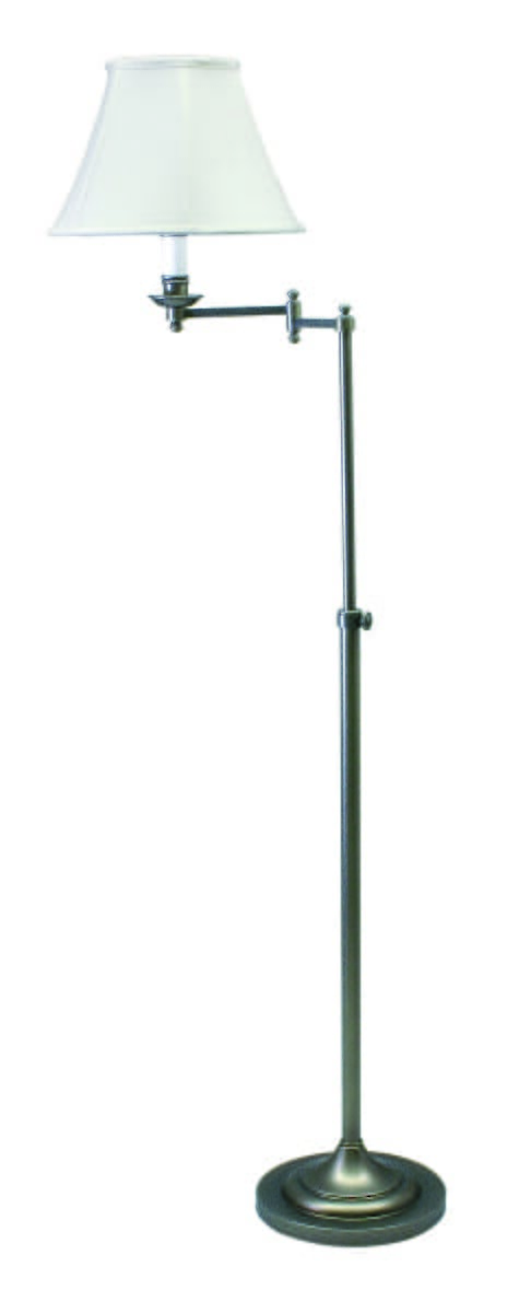 House of Troy Club Floor Lamp in Antique Silver Finish