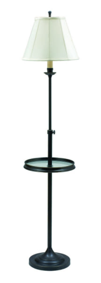 House of Troy Club Oil Rubbed Bronze Floor Lamp With Glass Table