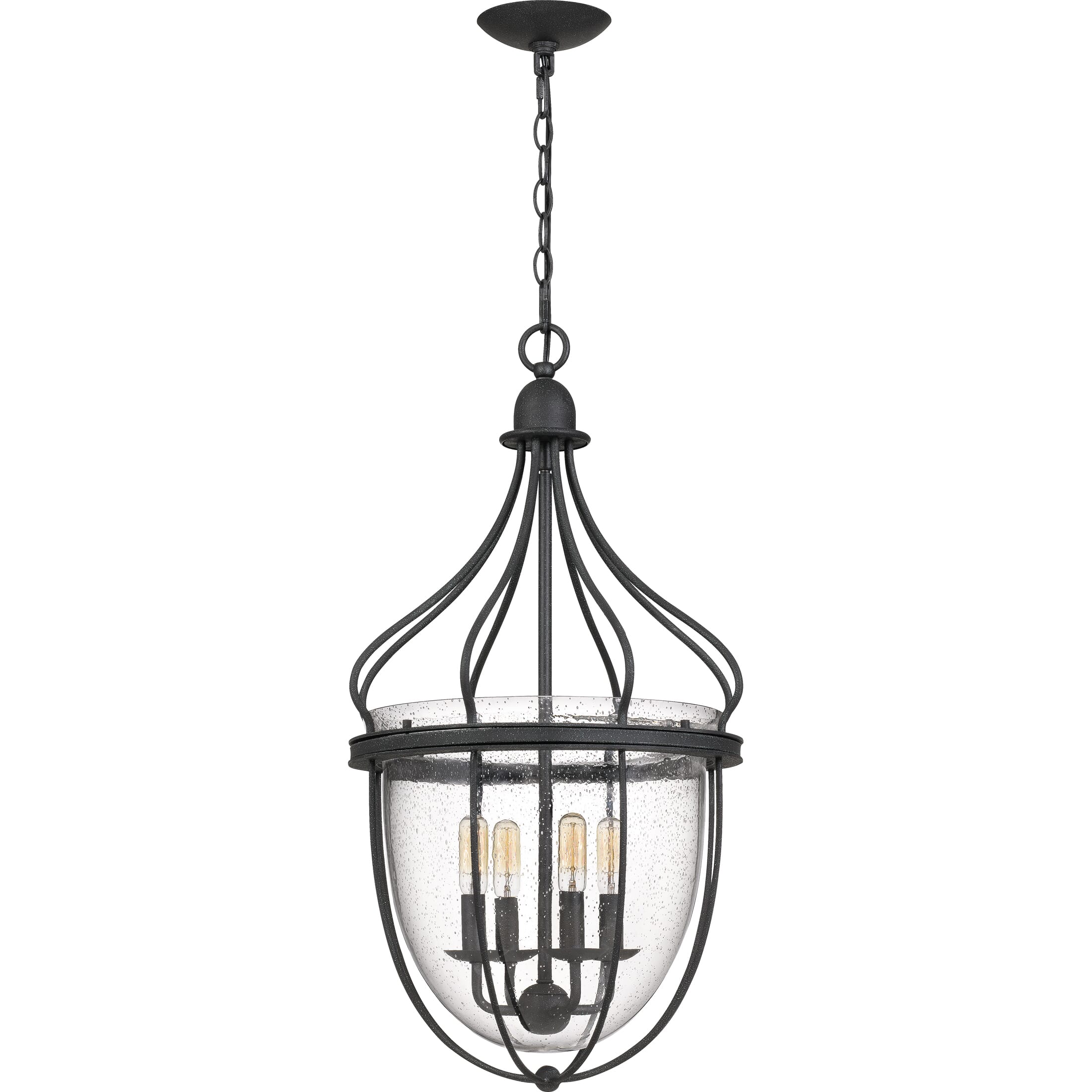 Quoizel Colony 4-Light 28" Traditional Chandelier in Grey Ash