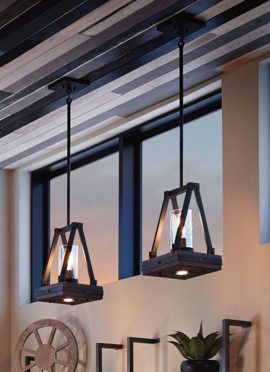 Kichler Colerne 1-Light Mini Pendant in Auburn Stain