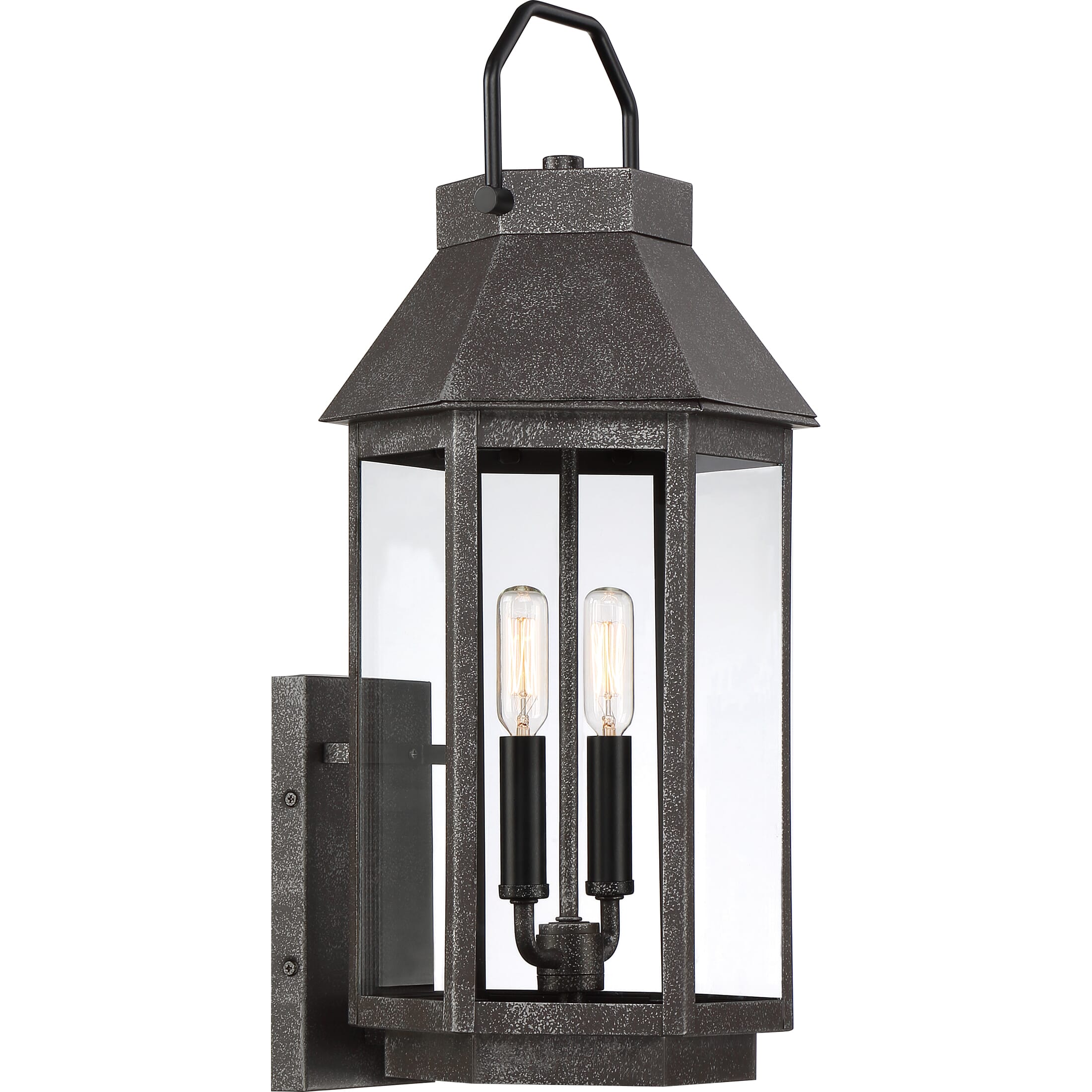 Quoizel Campbell 2-Light 10" Outdoor Hanging Light in Speckled Black