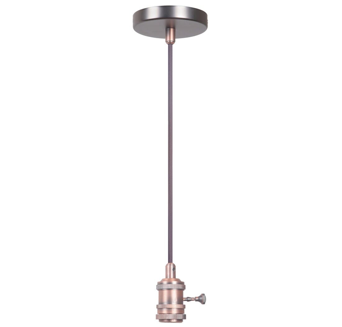 Craftmade Design-A-Fixture 1 Light Keyed Socket Pendant Hardware in Brushed Copper