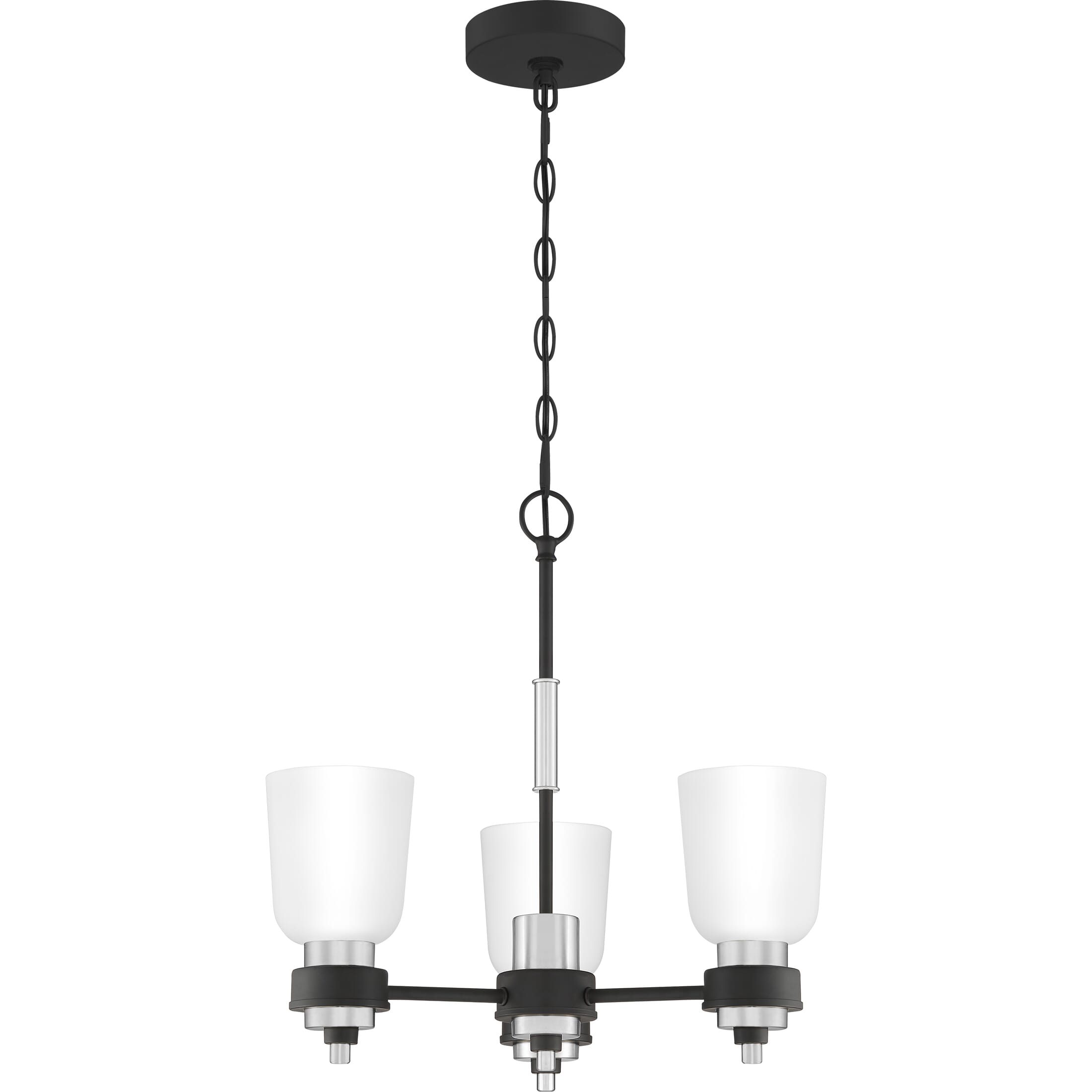 Quoizel Conrad 3-Light 19" Transitional Chandelier in Brushed Nickel