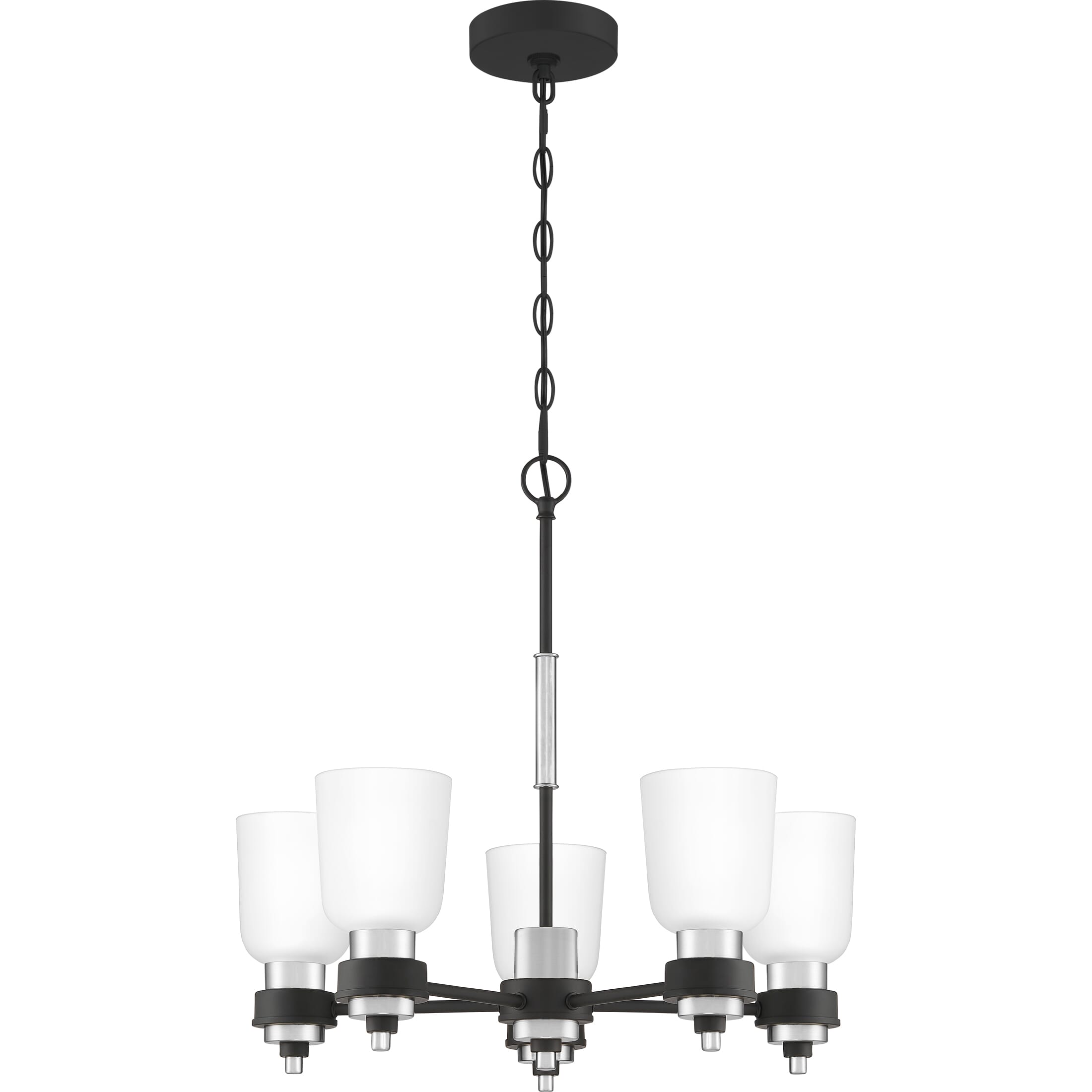 Quoizel Conrad 5-Light 22" Transitional Chandelier in Brushed Nickel