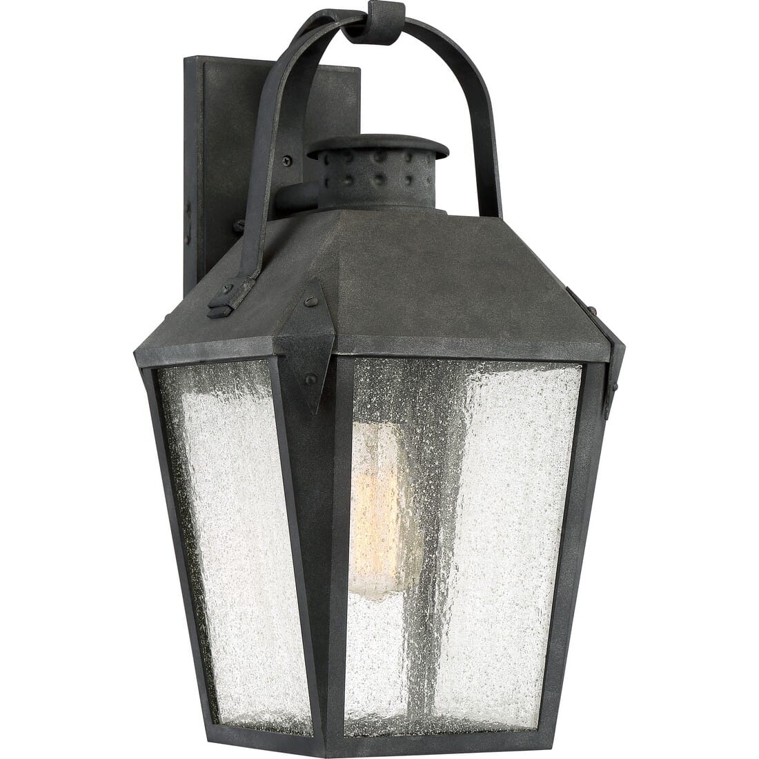 Quoizel Carriage 10" Outdoor Wall Light in Mottled Black