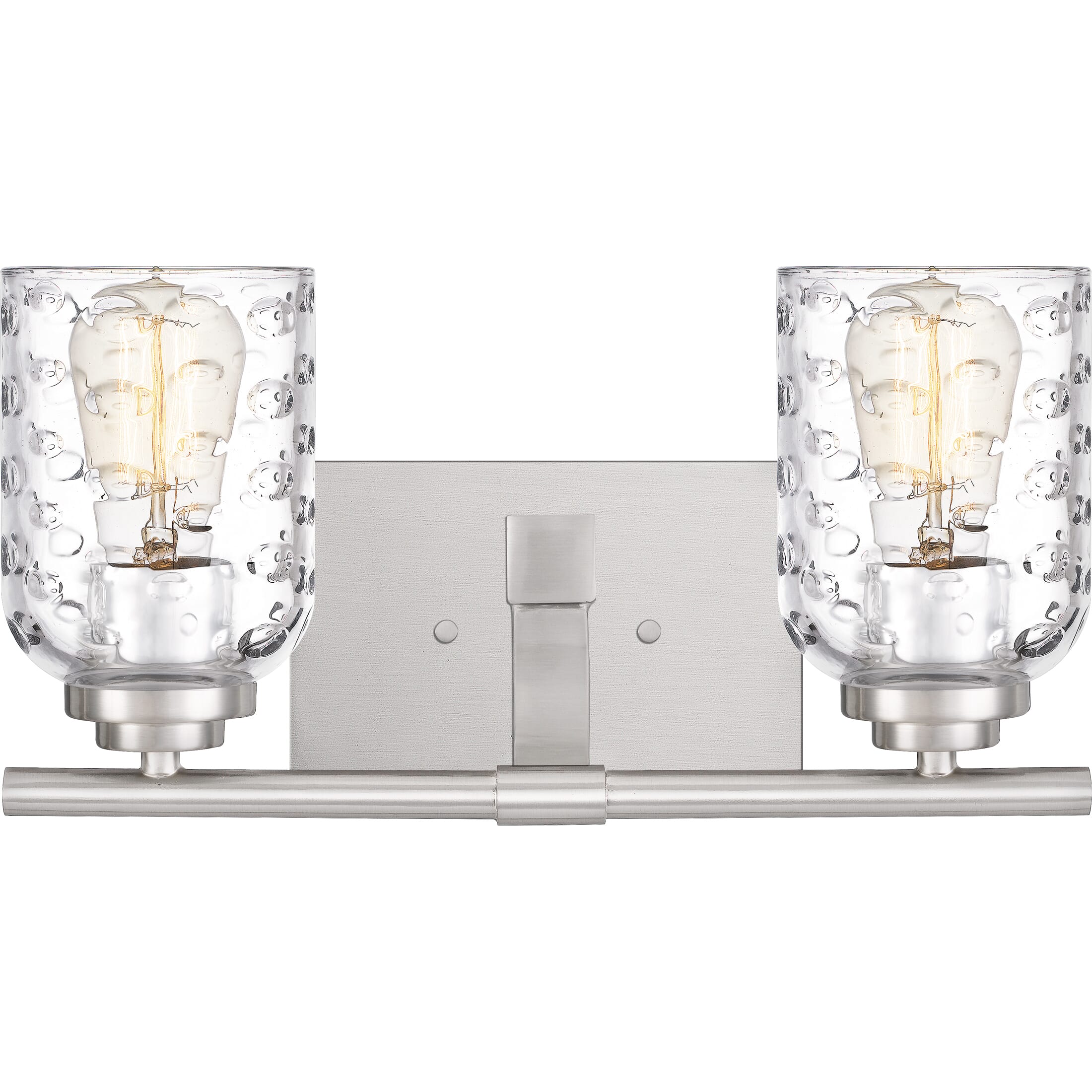 Quoizel Cristal 2-Light 7" Bathroom Vanity Light in Brushed Nickel