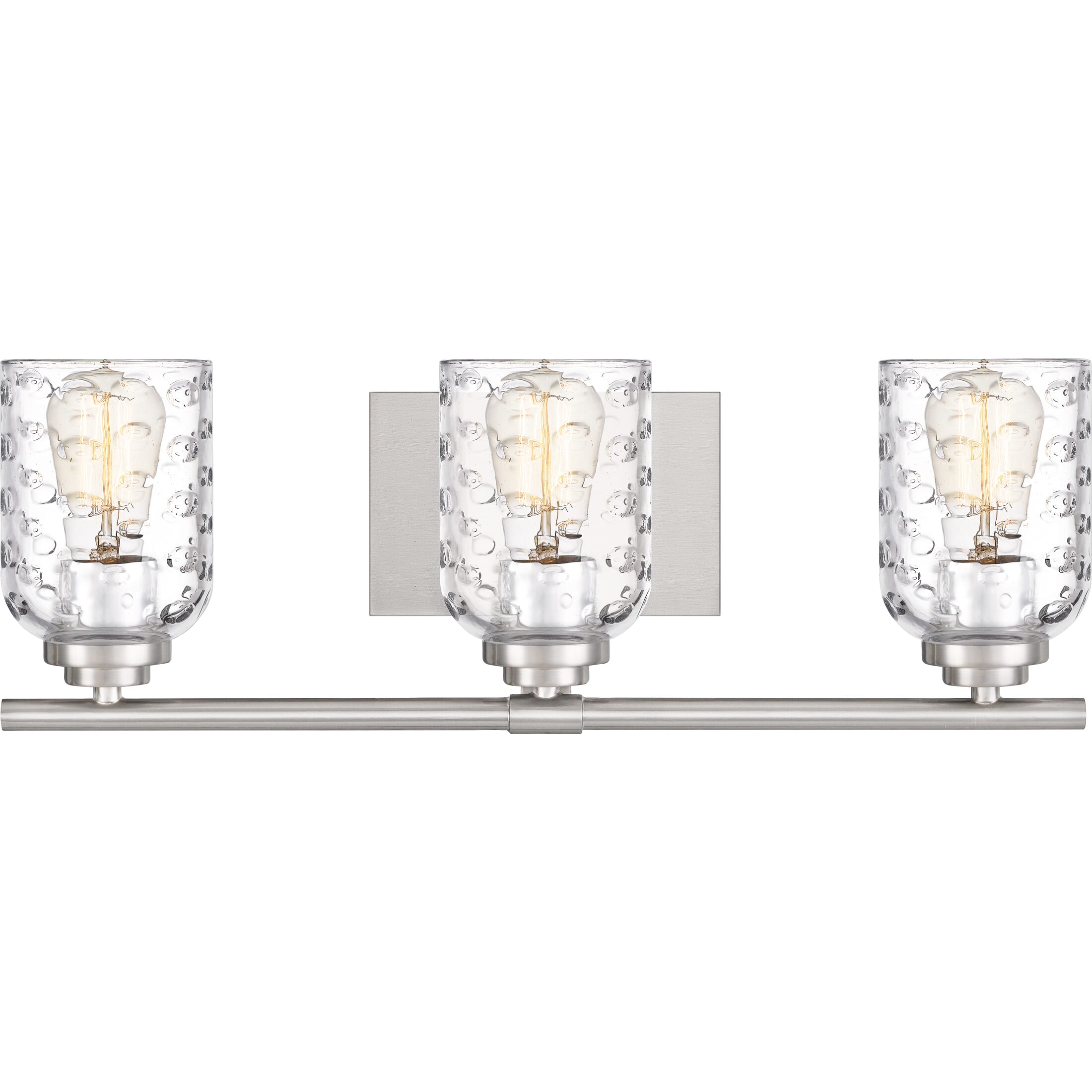 Quoizel Cristal 3-Light 7" Bathroom Vanity Light in Brushed Nickel