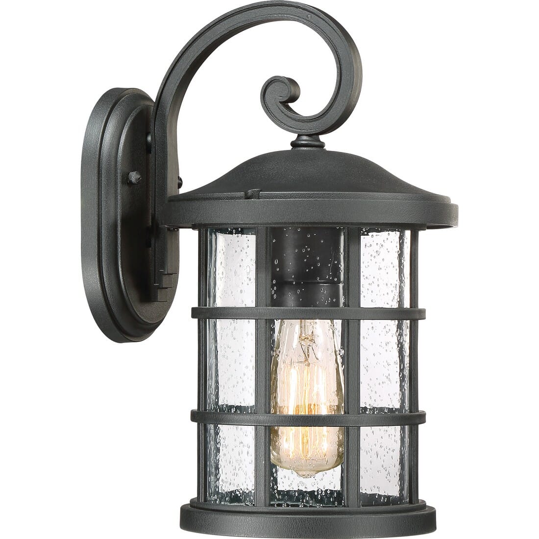 Quoizel Crusade 8" Outdoor Wall Light in Earth Black