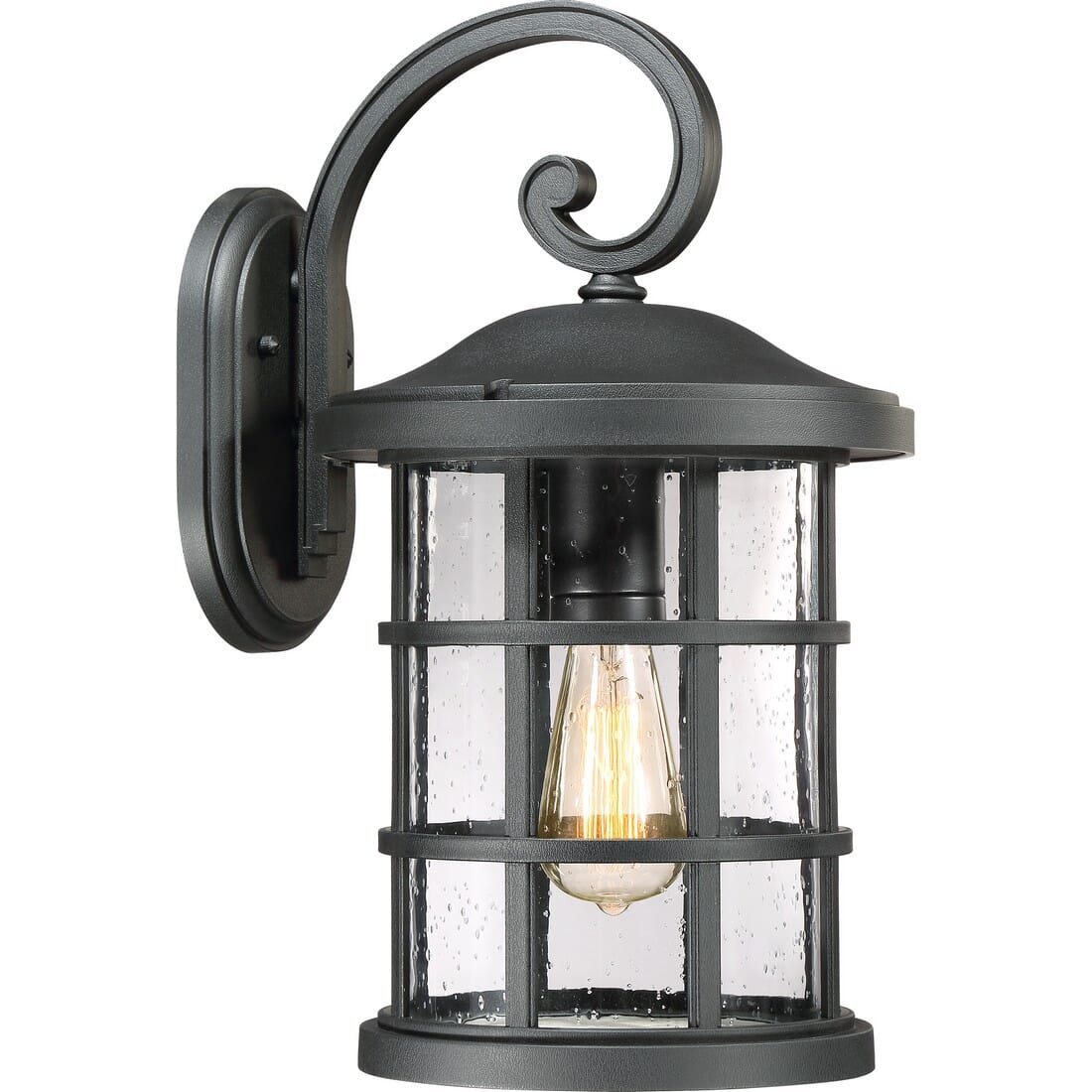 Quoizel Crusade 10" Outdoor Wall Light in Earth Black