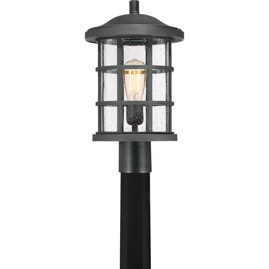 Quoizel Crusade 10" Outdoor Post Light in Earth Black