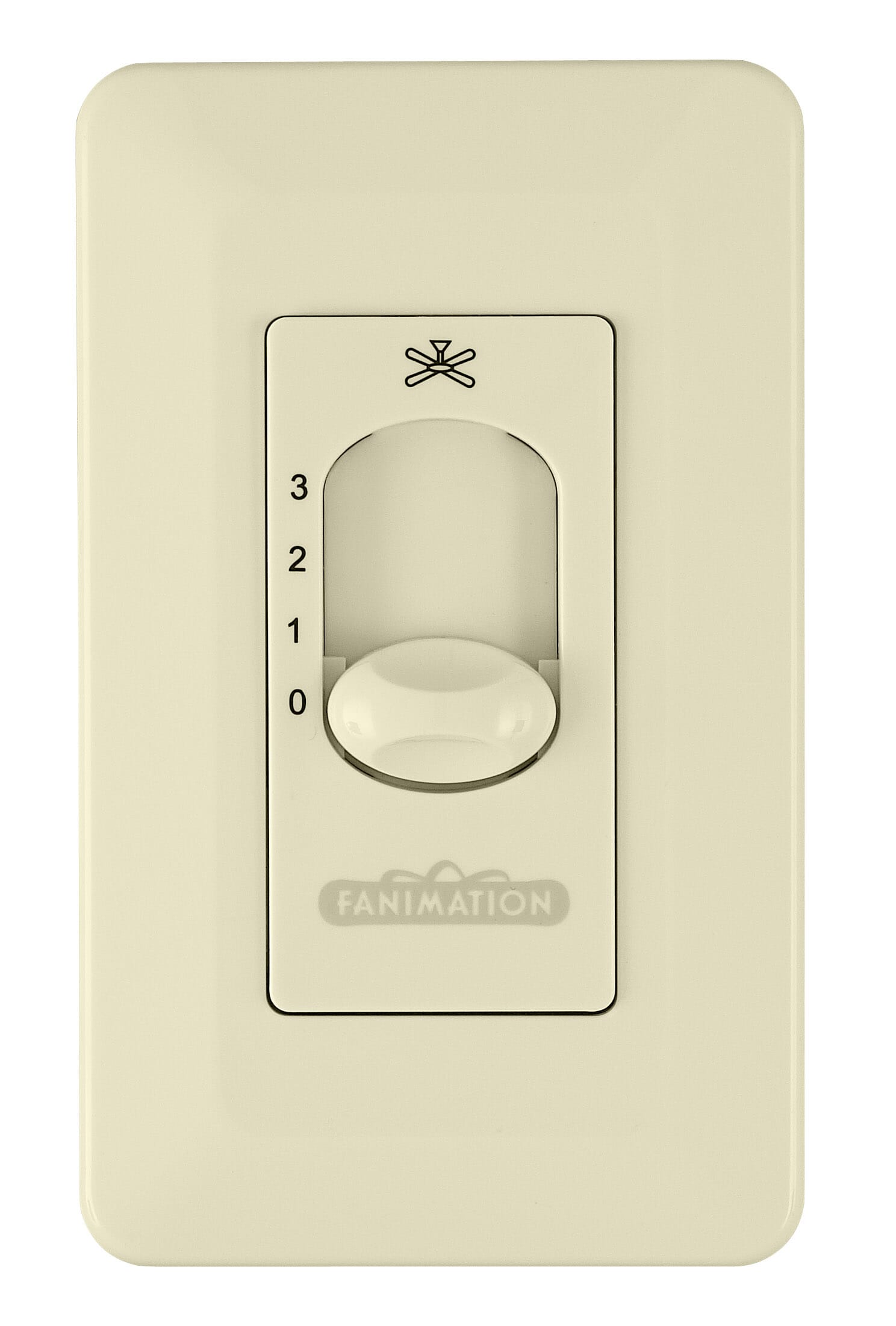 Fanimation Controls Wall Control Non Reversing Fan Speed Only in Light Almond