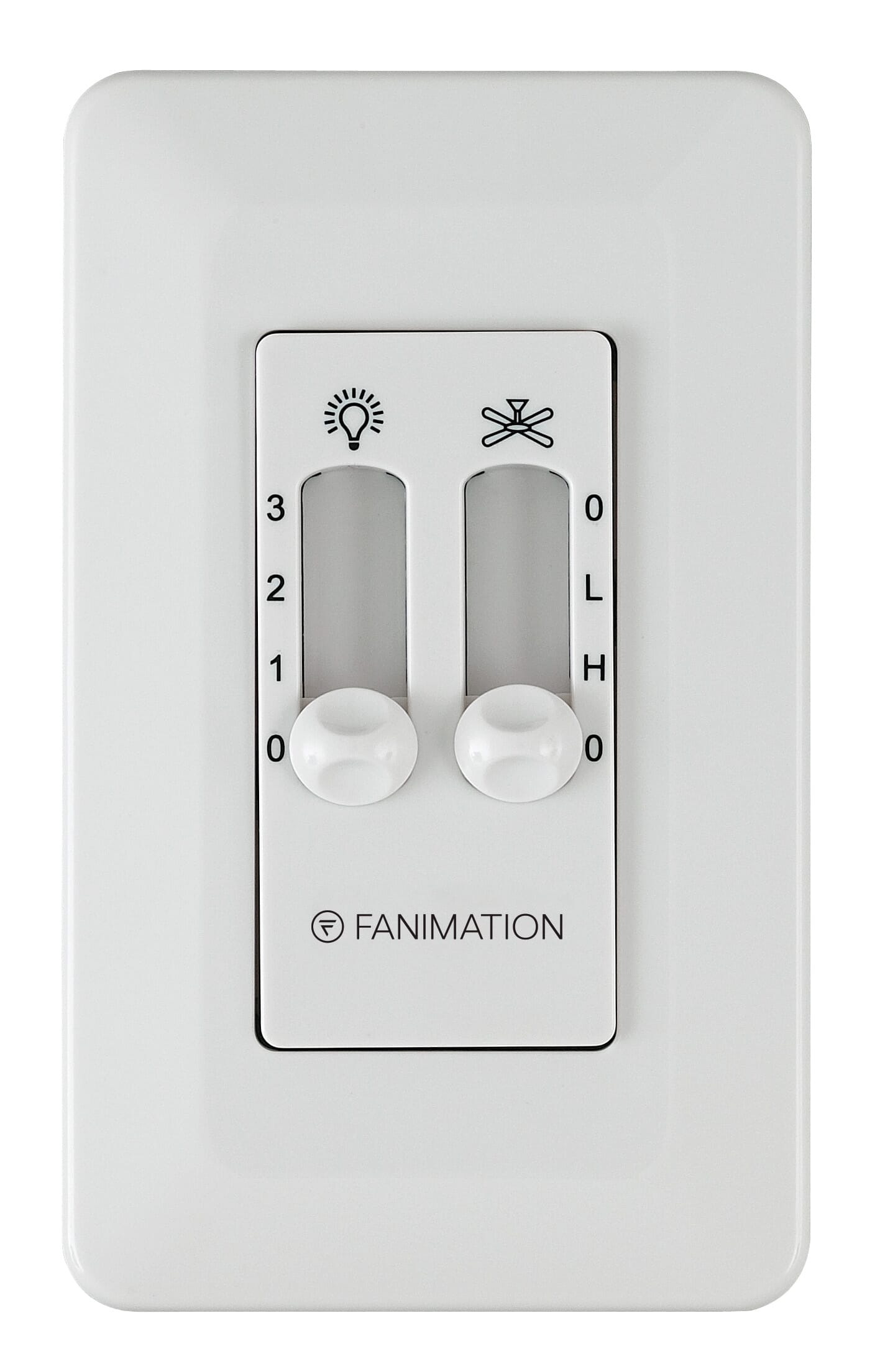 Fanimation Controls Wall Control For Up To Five Fans Non Reversing in White