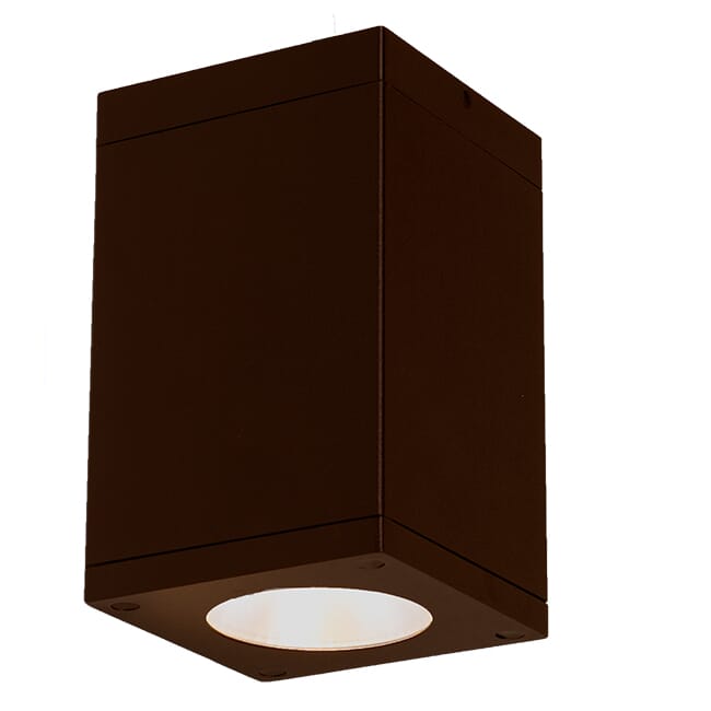 WAC Cube Arch 2700K 5" Outdoor Ceiling Light in Bronze