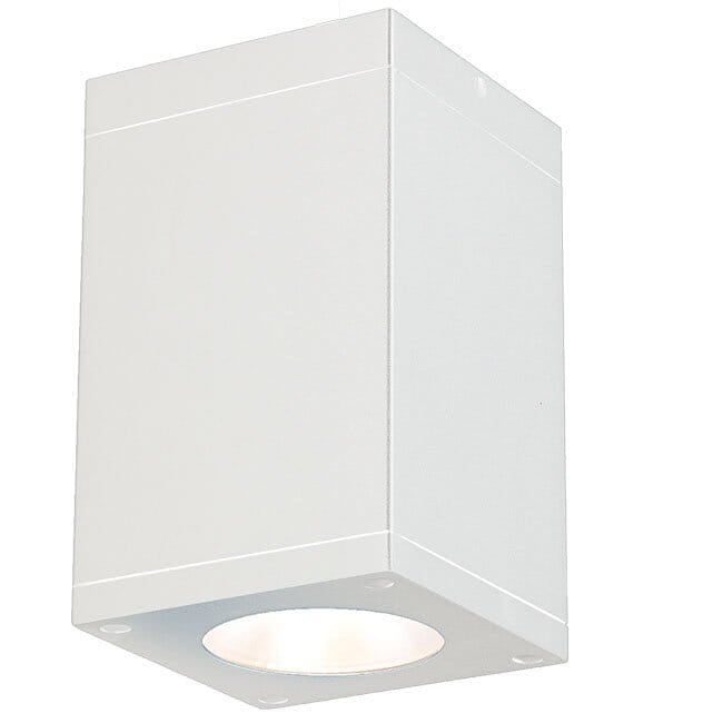 WAC Cube Arch 2700K 6" Outdoor Ceiling Light in White