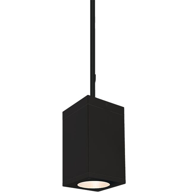 WAC Cube Arch 3500K 7" Outdoor Hanging Light in Black