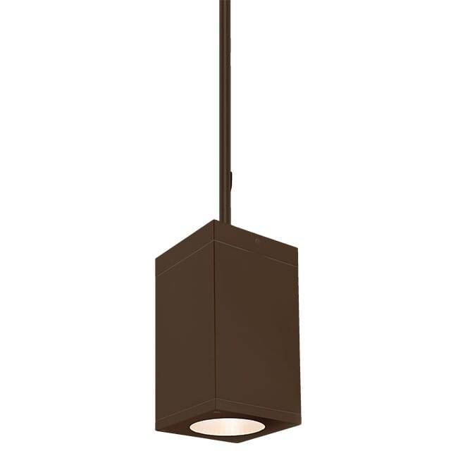 WAC Cube Arch 4000K 7" Outdoor Hanging Light in Bronze