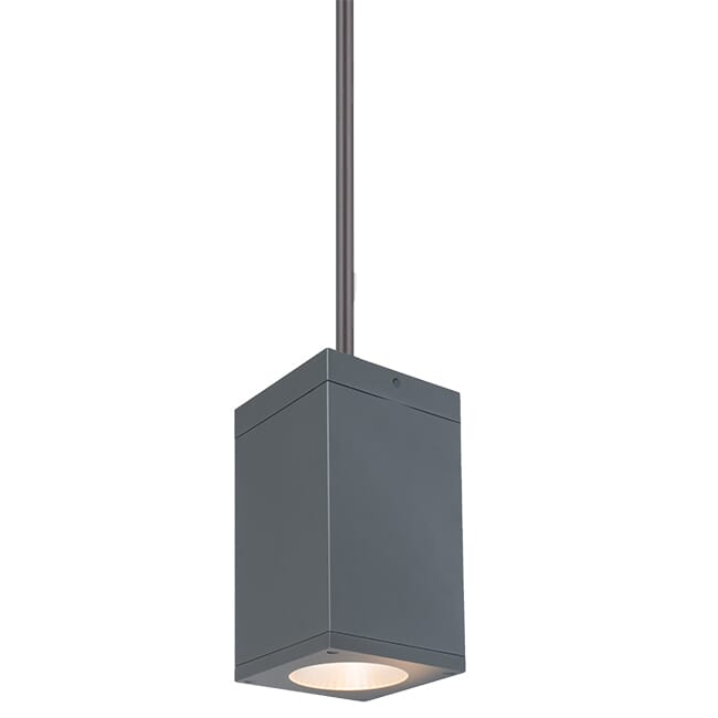 WAC Cube Arch 2700K 7" Outdoor Hanging Light in Graphite