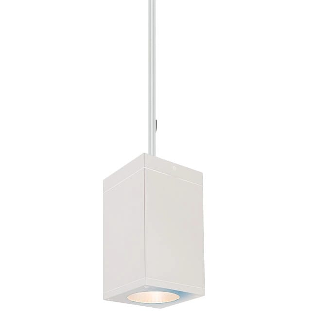 WAC Cube Arch 3000K 7" Outdoor Hanging Light in White