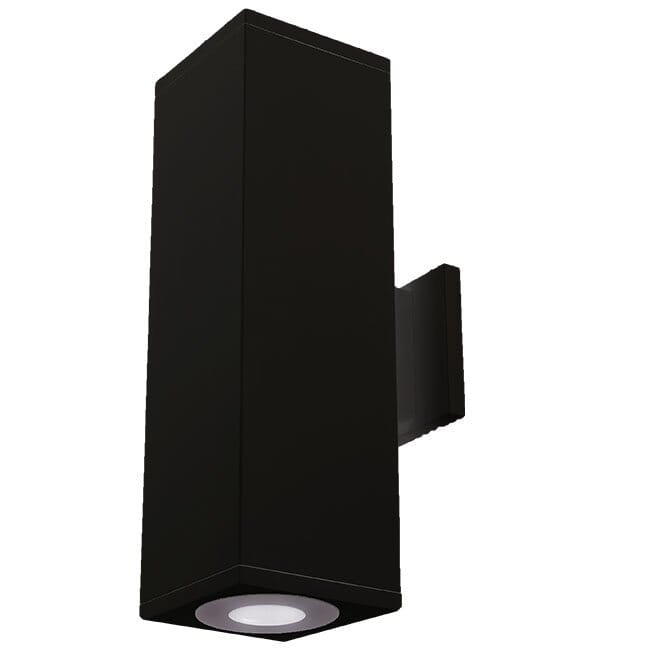 WAC Cube Arch 4000K 2-Light Tall Outdoor Wall Light in Black