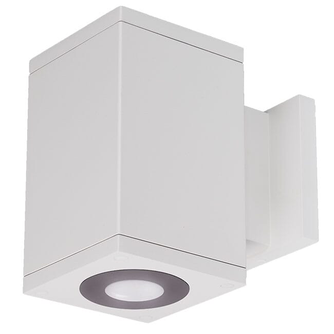 WAC Cube Arch 4000K 2-Light 7" Outdoor Wall Light in White