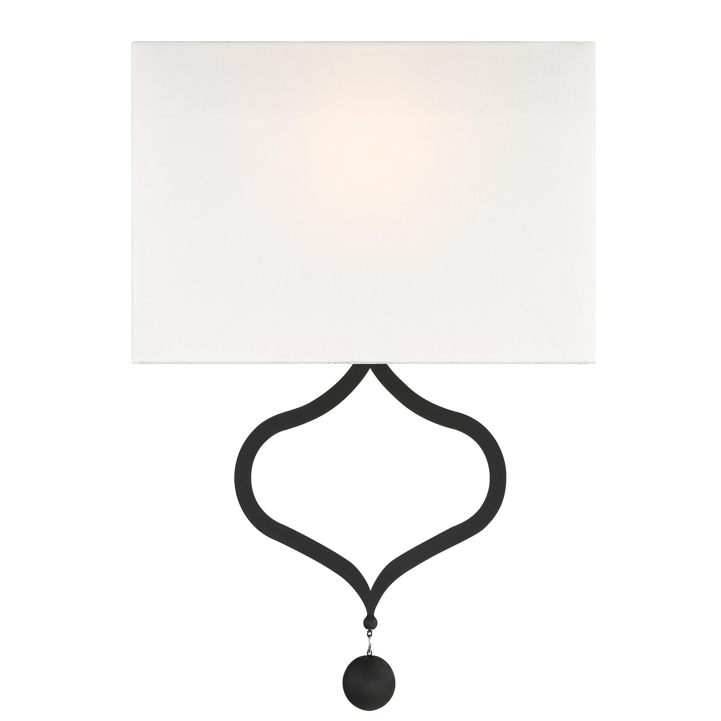 Crystorama Derby 2-Light 17" Wall Sconce in Black Forged