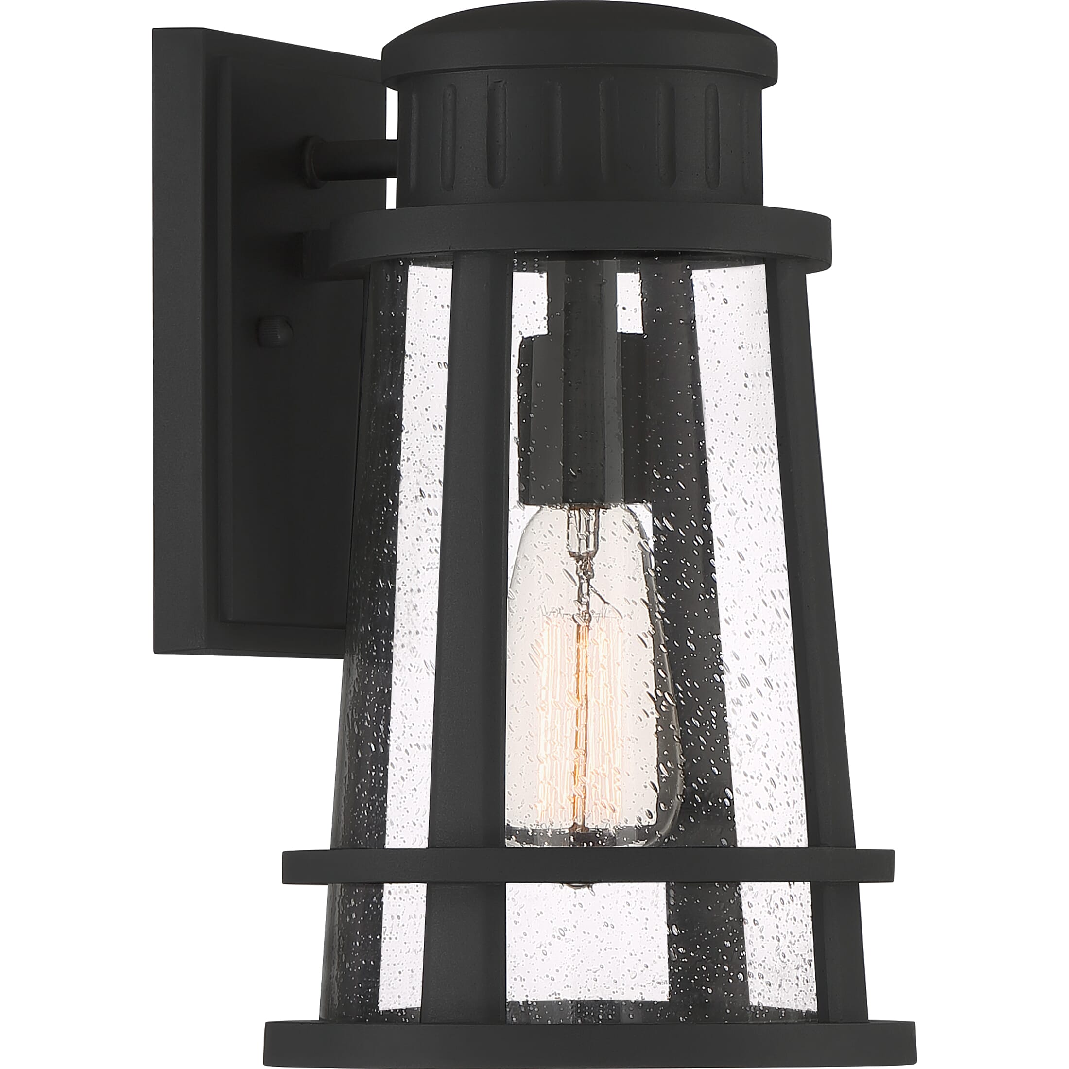 Quoizel Dunham 8" Outdoor Hanging Light in Earth Black