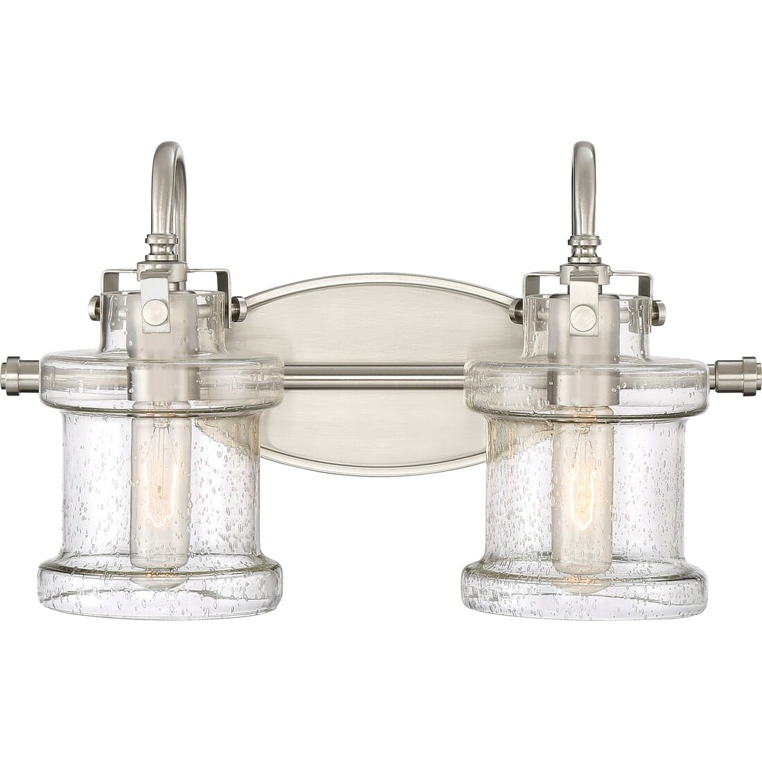 Quoizel Danbury 2-Light 10" Bathroom Vanity Light in Brushed Nickel