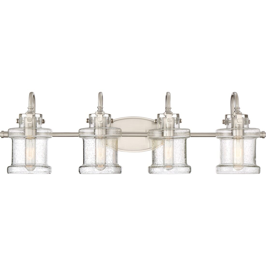 Quoizel Danbury 4-Light 10" Bathroom Vanity Light in Brushed Nickel