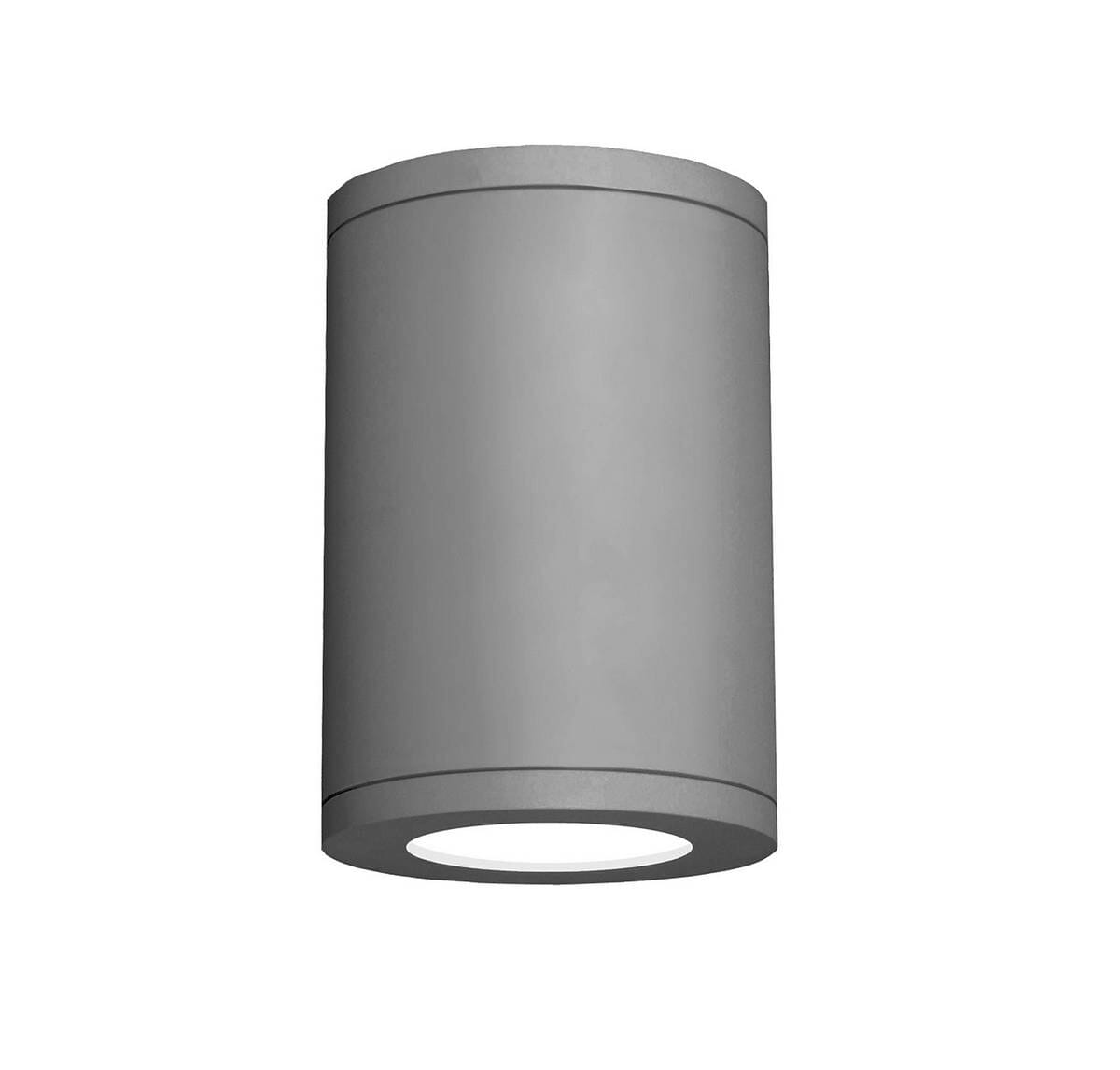 WAC Lighting Tube 7" Wet Rated LED Flush Mount 2700K Narrow Beam in Graphite